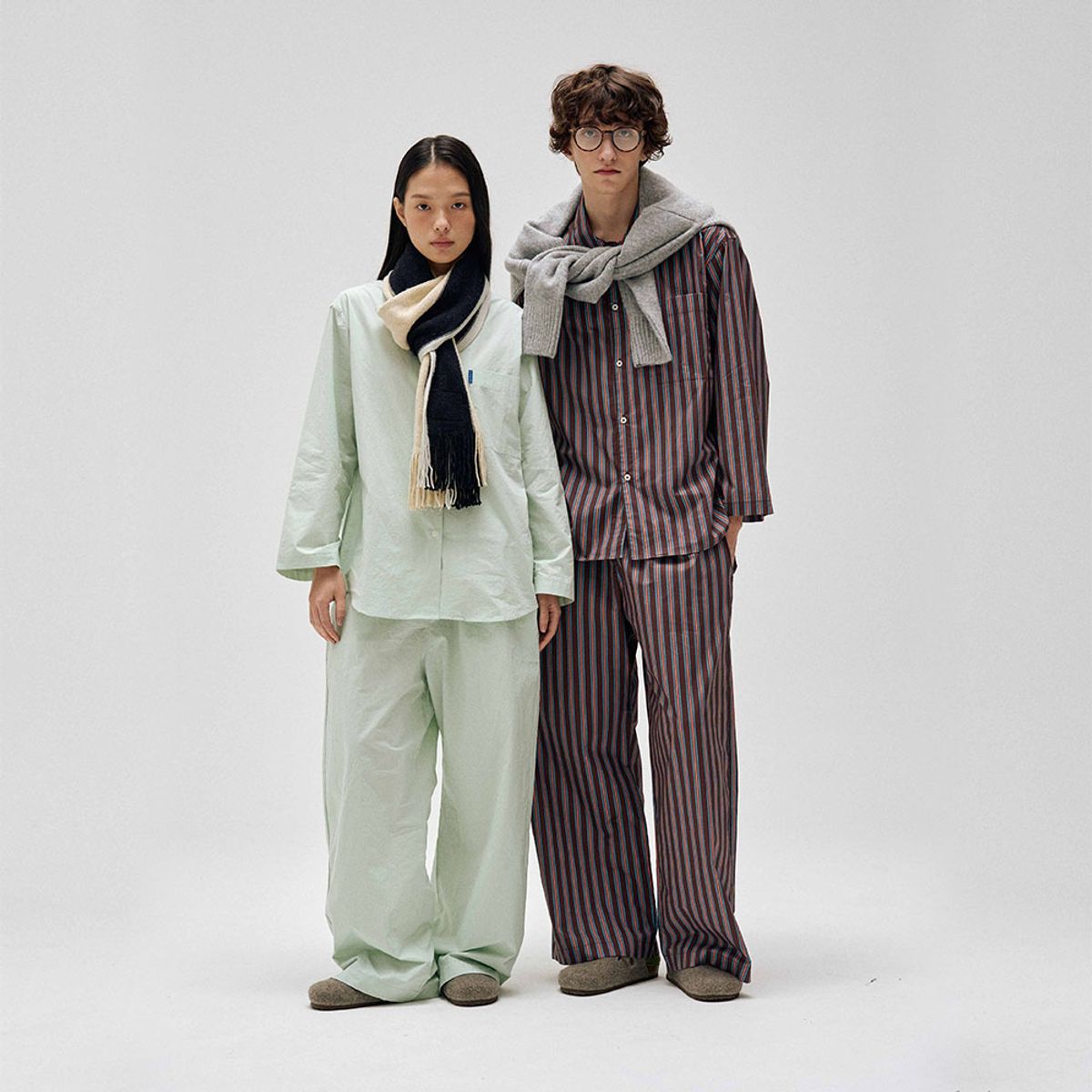핀카(FINCA) 클래식 홈웨어 파자마 셋업_마론스트라이프 2SIZES (선물패키지포함)