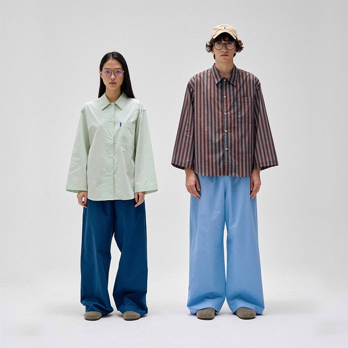 핀카(FINCA) 클래식 홈웨어 파자마 셋업_민트크림 2SIZES (선물패키지포함)