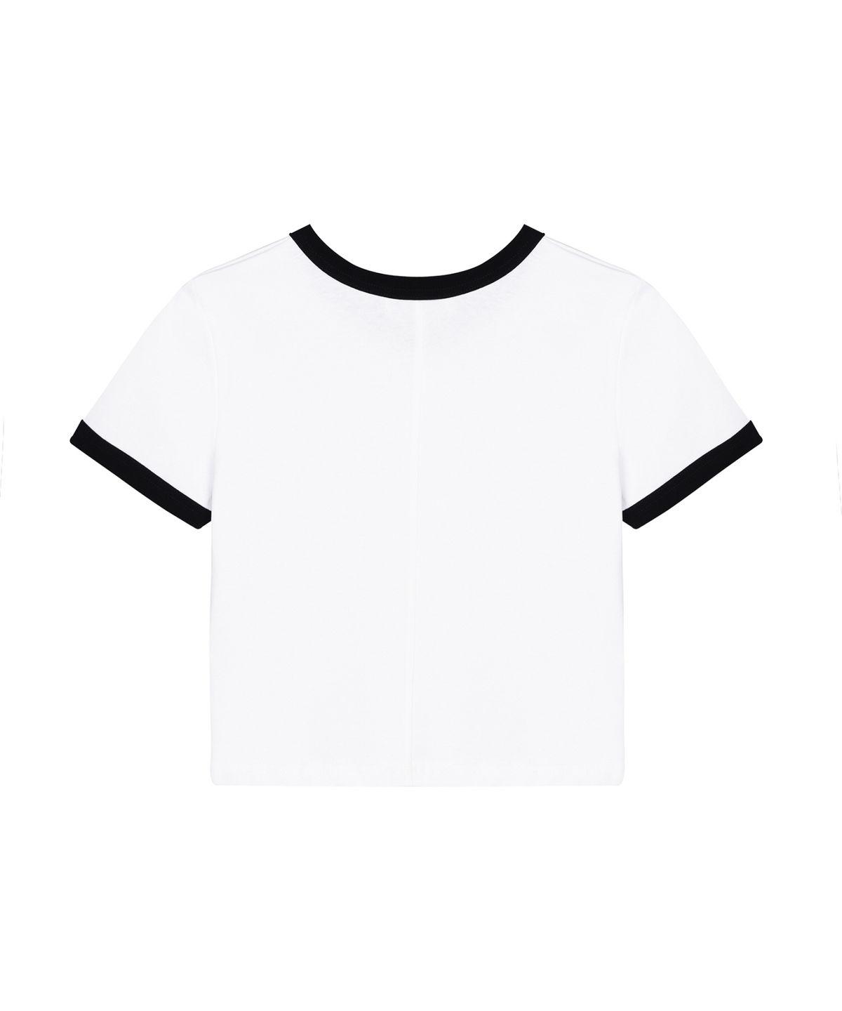 닉앤니콜(NICK&NICOLE) NICOLE COLOURWAY RINGER CROP TOP_WHITE BLACK