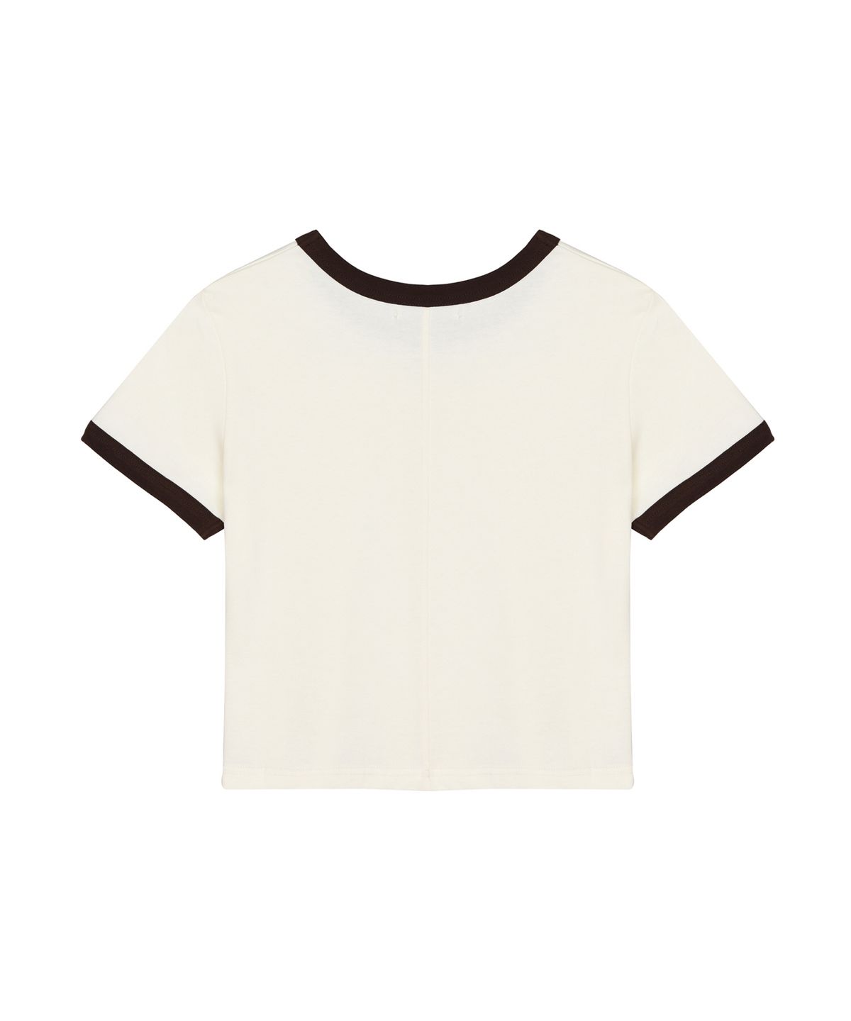 닉앤니콜(NICK&NICOLE) NICOLE PRINTING RINGER CROP TOP_CREAM BROWN