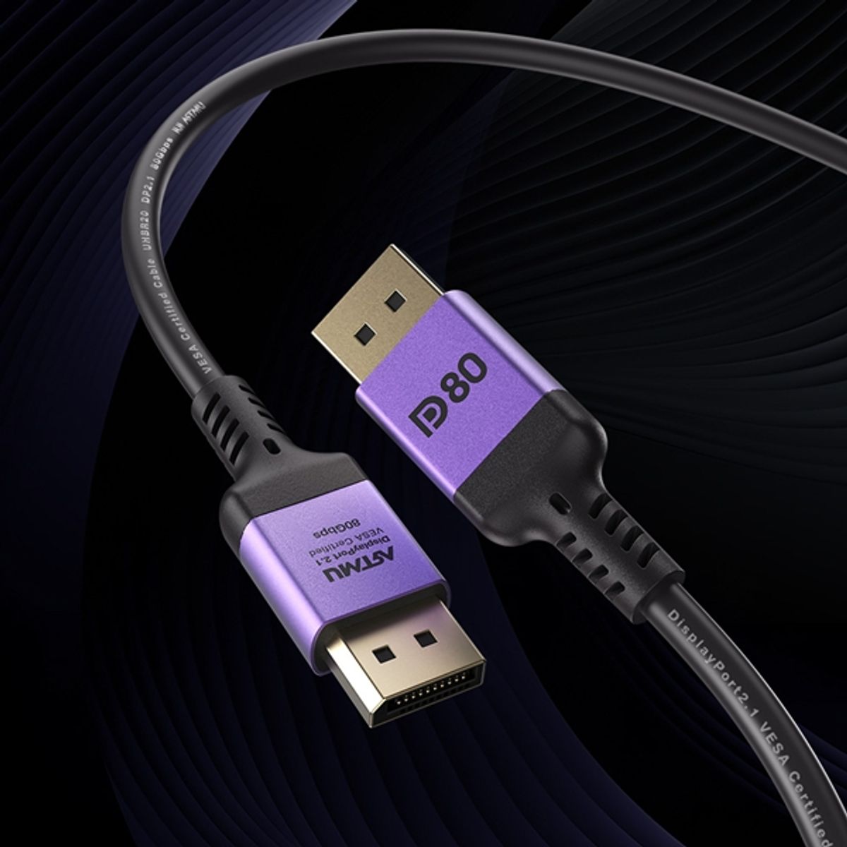 아트뮤(ARTMU) VESA 인증 DP to DP 2.1 DP80 16K DisplayPort 케이블 메탈