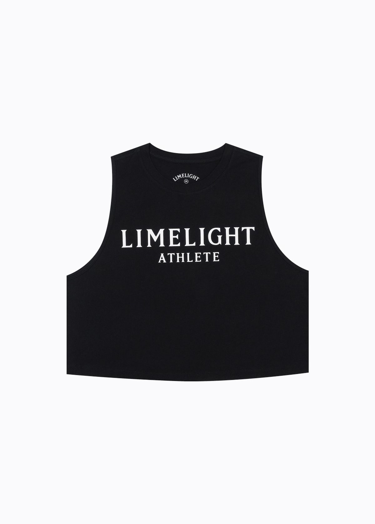 라임라잇 어패럴(LIMELIGHT APPAREL) 애슬릿 우먼즈 크롭 슬리브리스 (블랙/화이트)