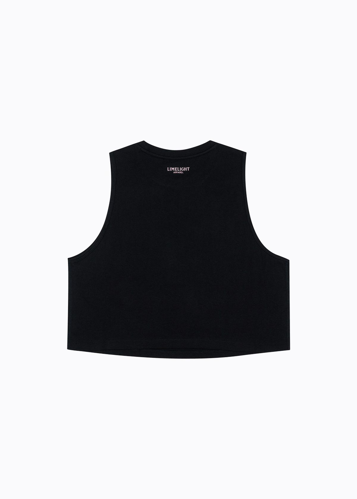 라임라잇 어패럴(LIMELIGHT APPAREL) 애슬릿 우먼즈 크롭 슬리브리스 (블랙/핑크)