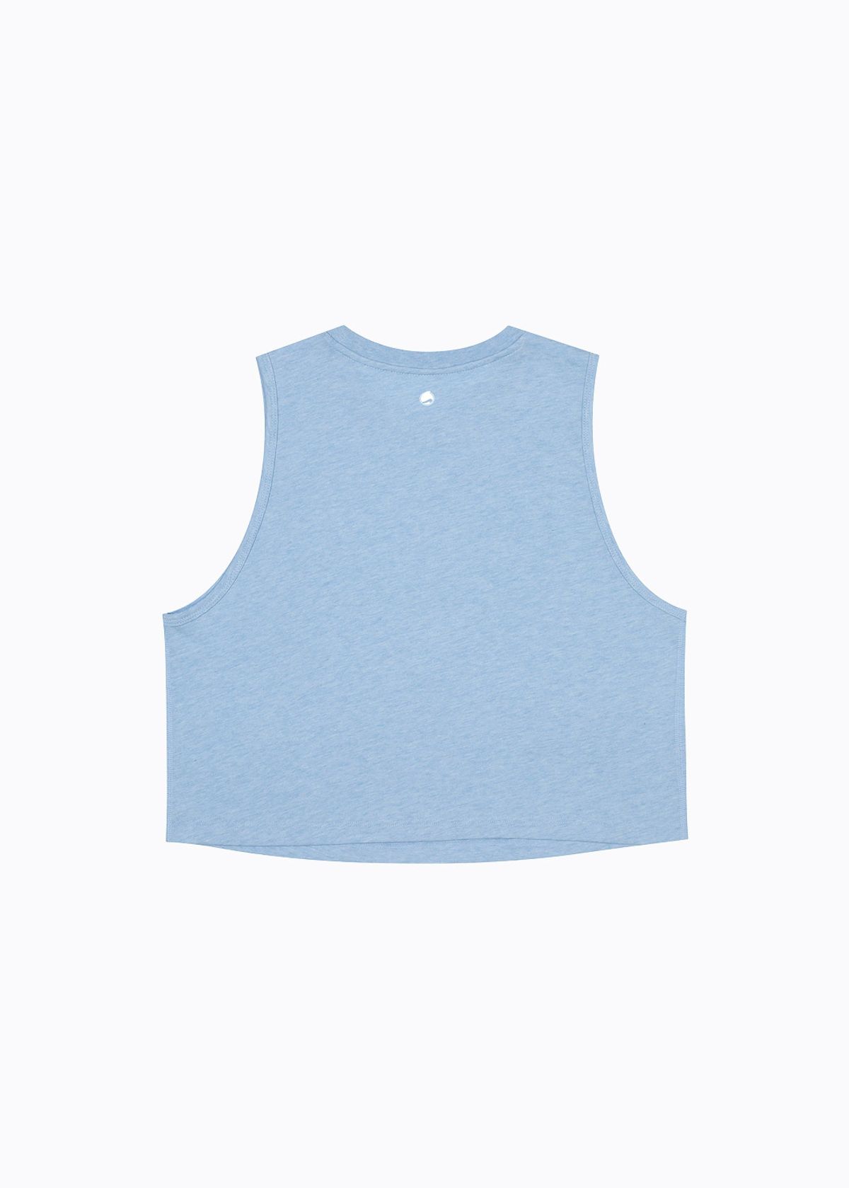 라임라잇 어패럴(LIMELIGHT APPAREL) 애슬릿 죠스 크롭 슬리브리스 우먼 (스카이 블루 멜란지/화이트)