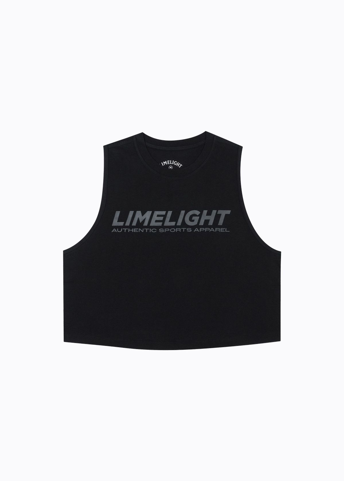 라임라잇 어패럴(LIMELIGHT APPAREL) 라임라잇 크롭 슬리브리스 우먼 (블랙/그레이)