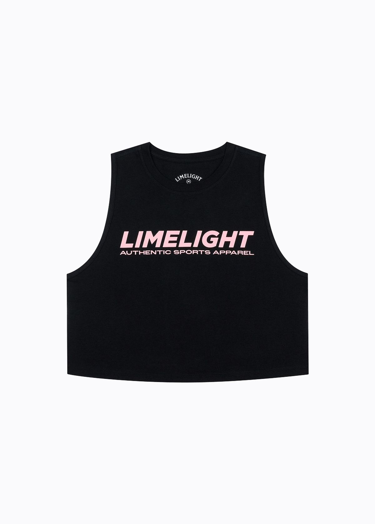 라임라잇 어패럴(LIMELIGHT APPAREL) 라임라잇 크롭 슬리브리스 우먼 (블랙/핑크)