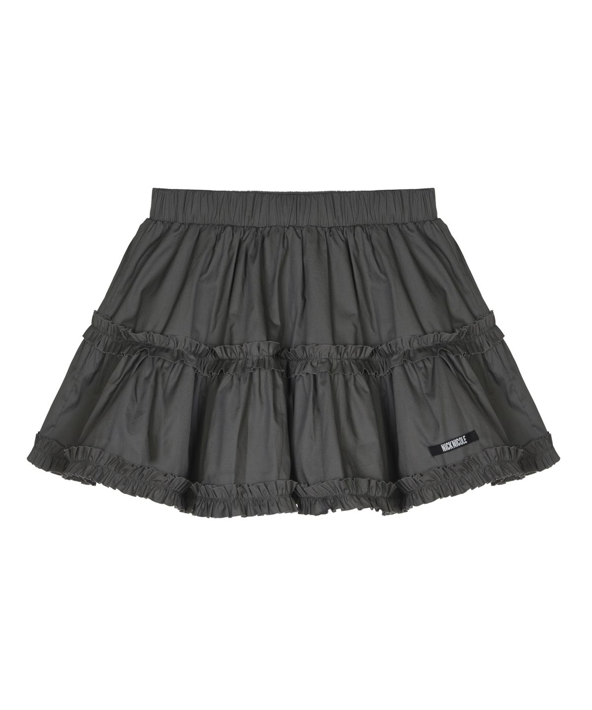 닉앤니콜(NICK&NICOLE) TRENDY RUFFLE MINI SKIRT_CHARCOAL