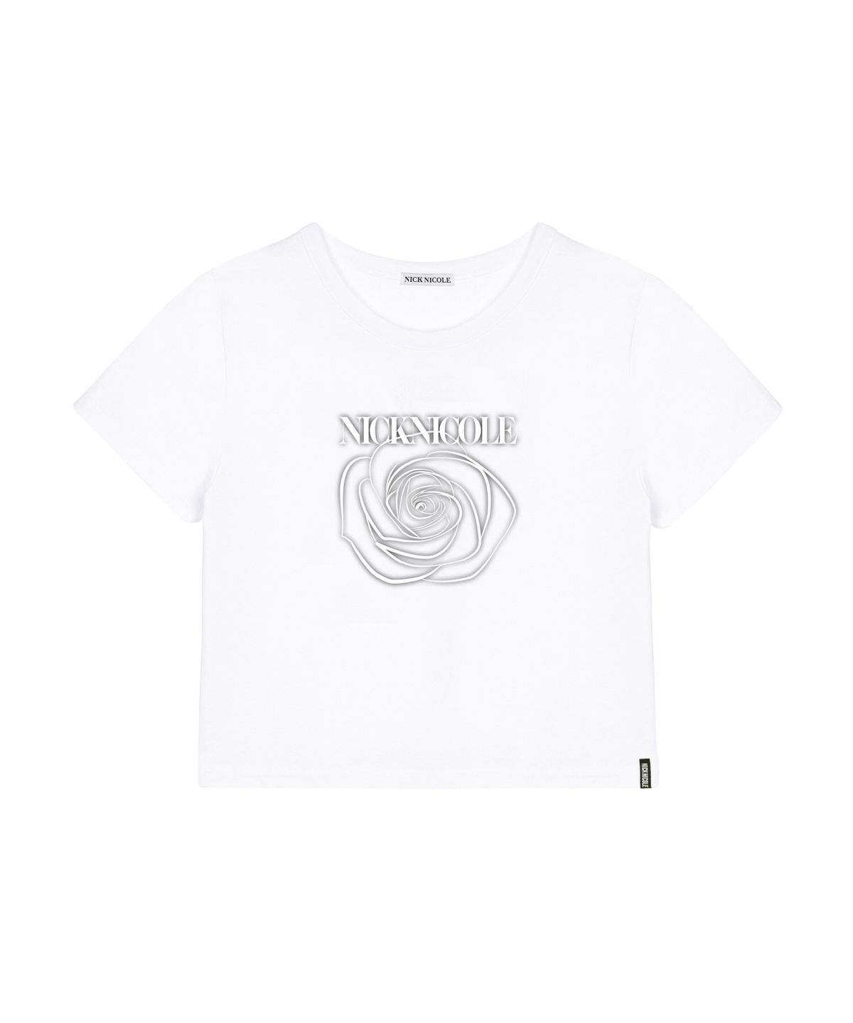 닉앤니콜(NICK&NICOLE) ROSE SHADOW CROP TOP_WHITE GRAY