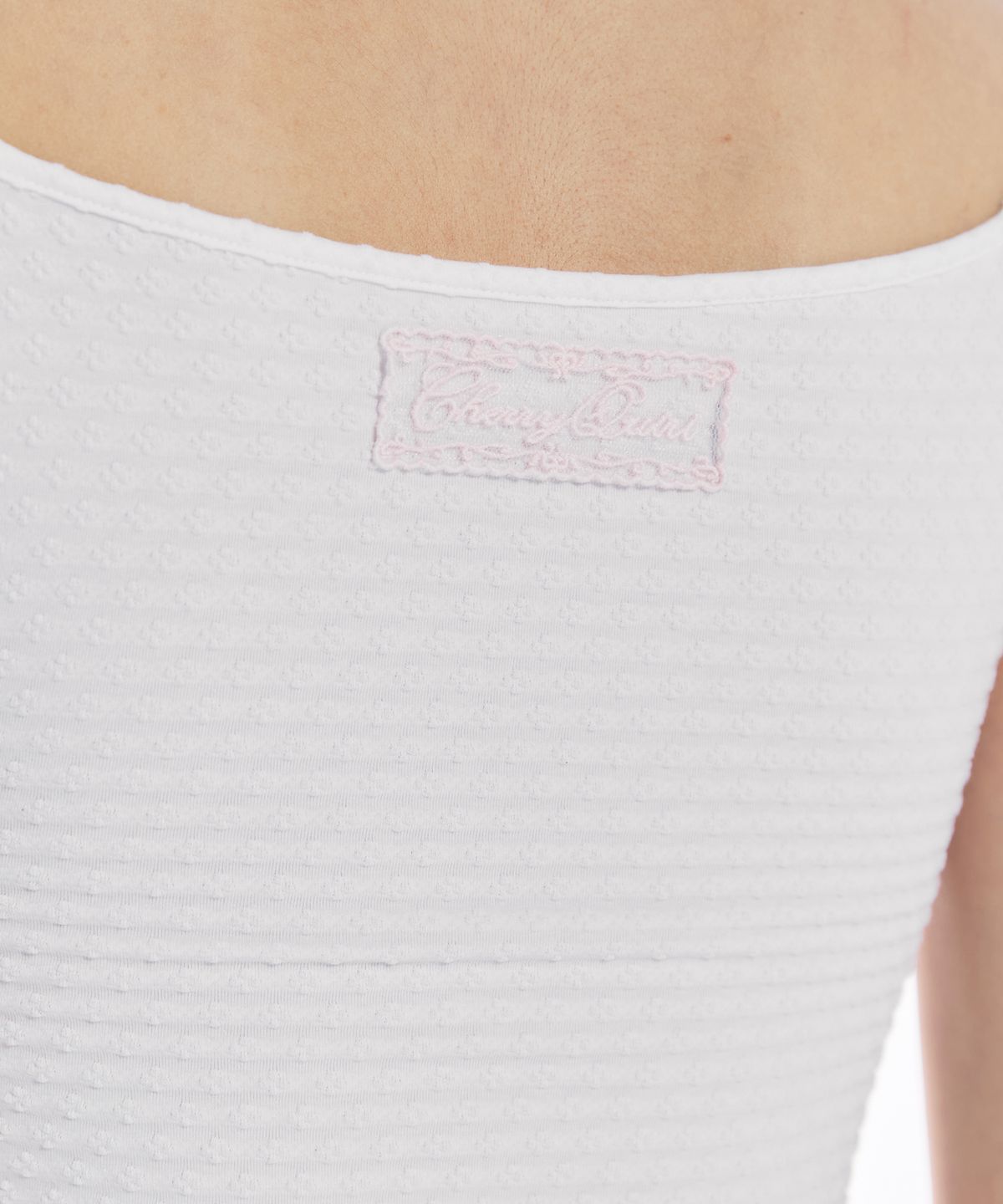 체리퀴리(CHERRYQUIRI) floral lace puff tee - white