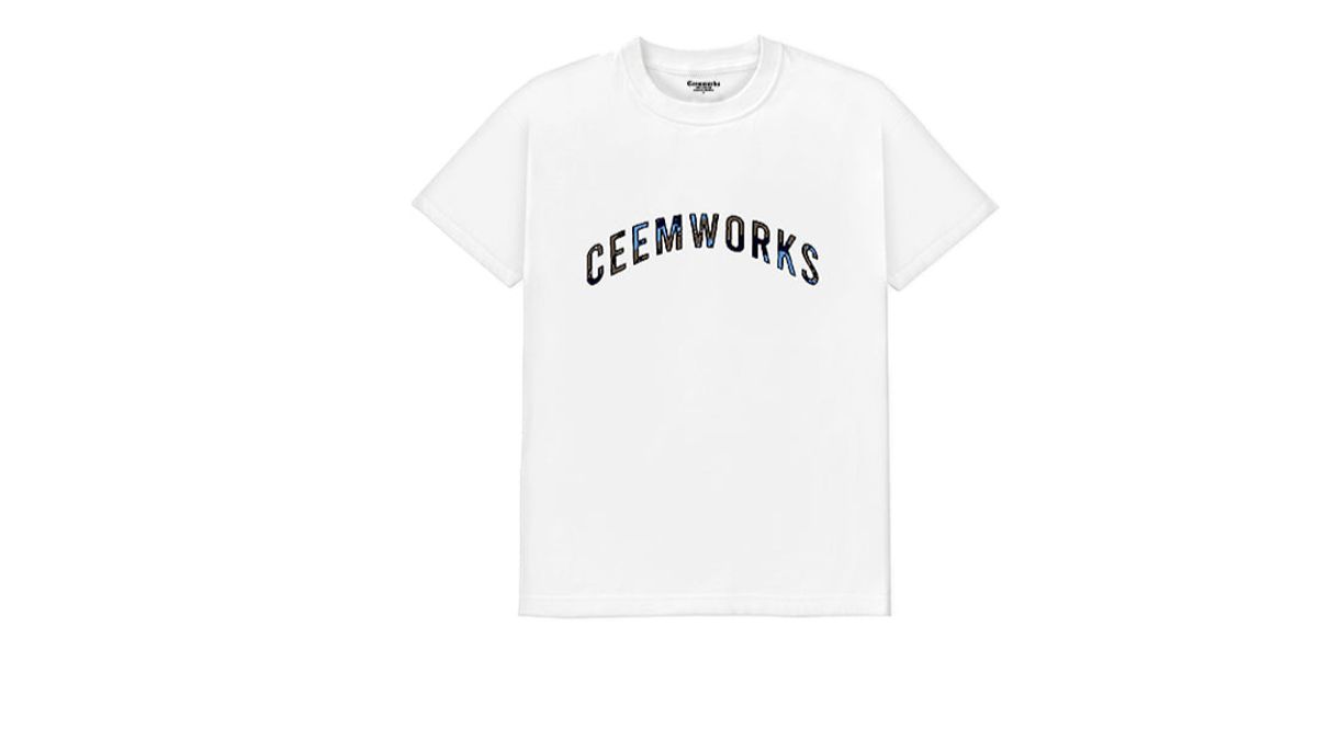 심웍스(CEEMWORKS) 카모 아치로고 티