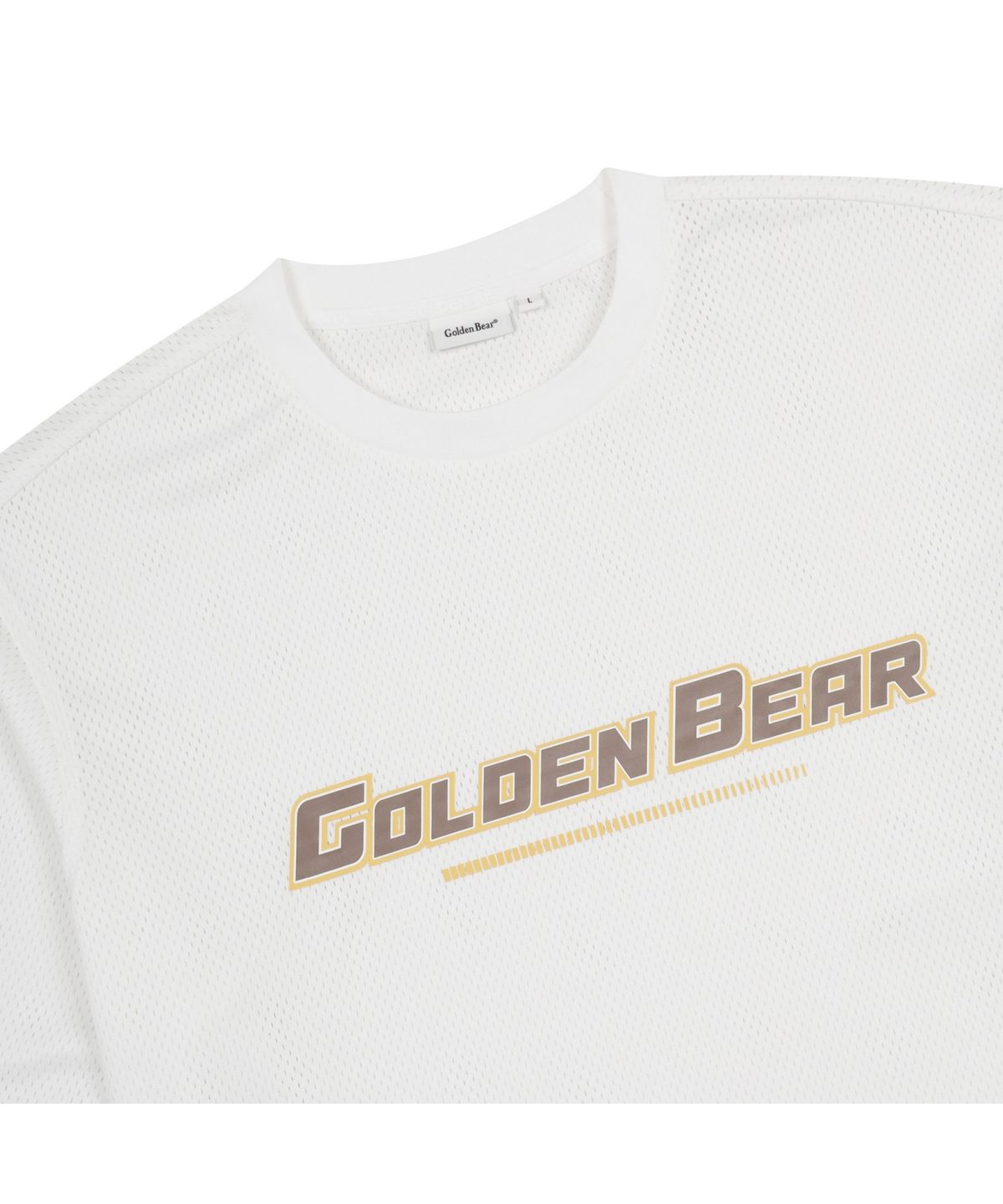 골든베어(GOLDEN BEAR) (UNI) Graphic Mesh LS T-shirt G4TAW25701WHX