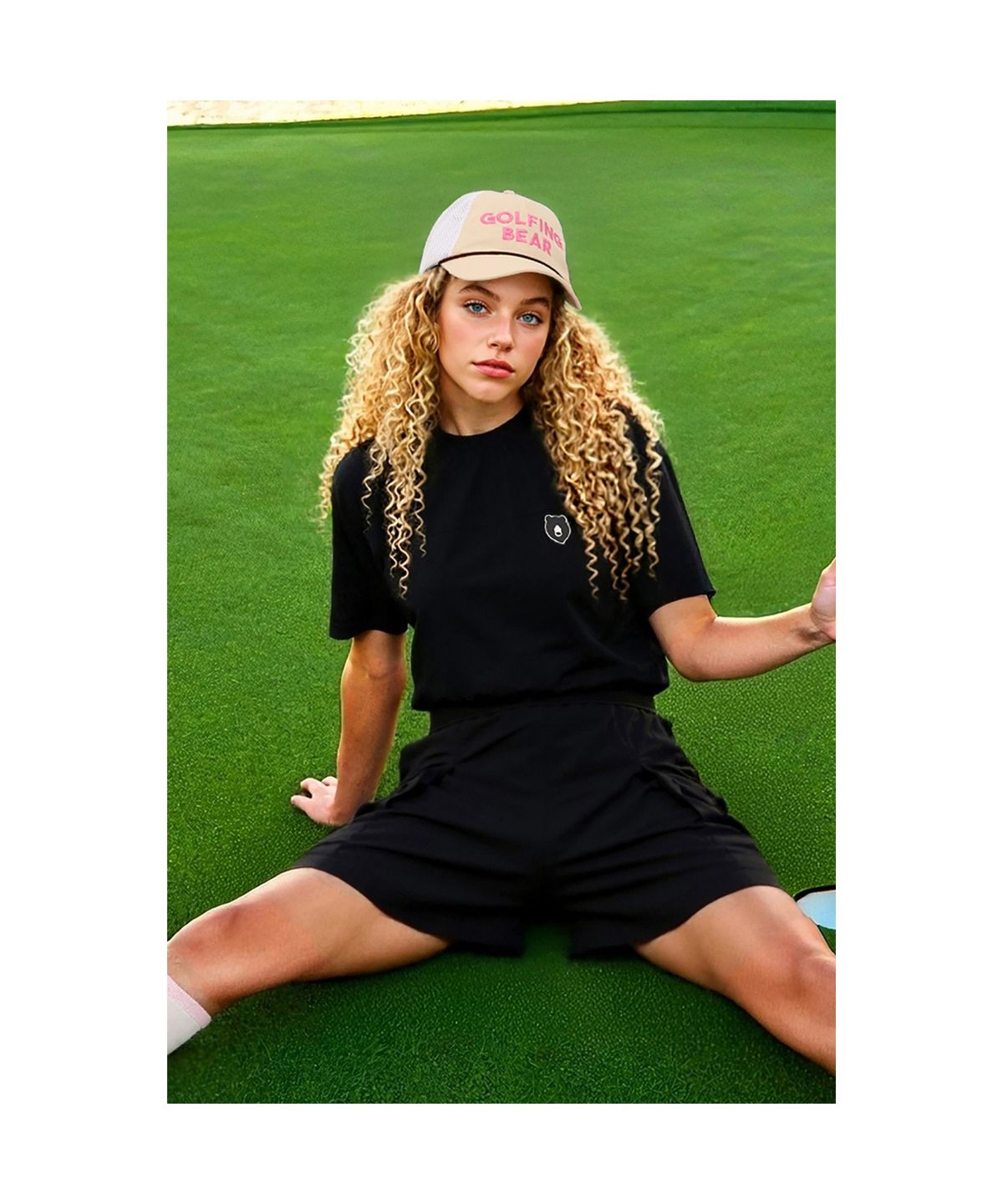 골든베어(GOLDEN BEAR) Women Woven T-Shirt G5TAW25721BKX
