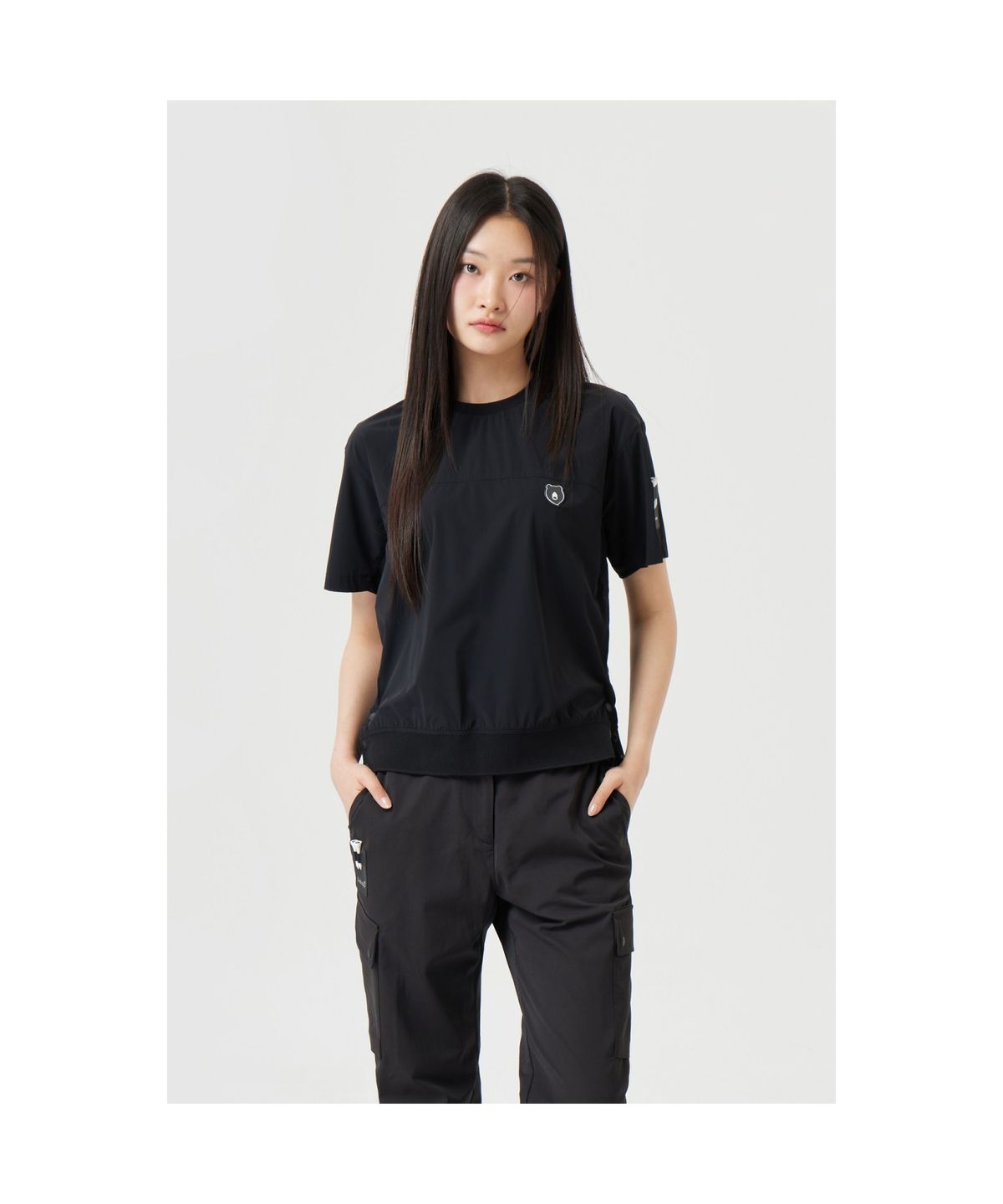 골든베어(GOLDEN BEAR) Women Woven T-Shirt G5TAW25721BKX