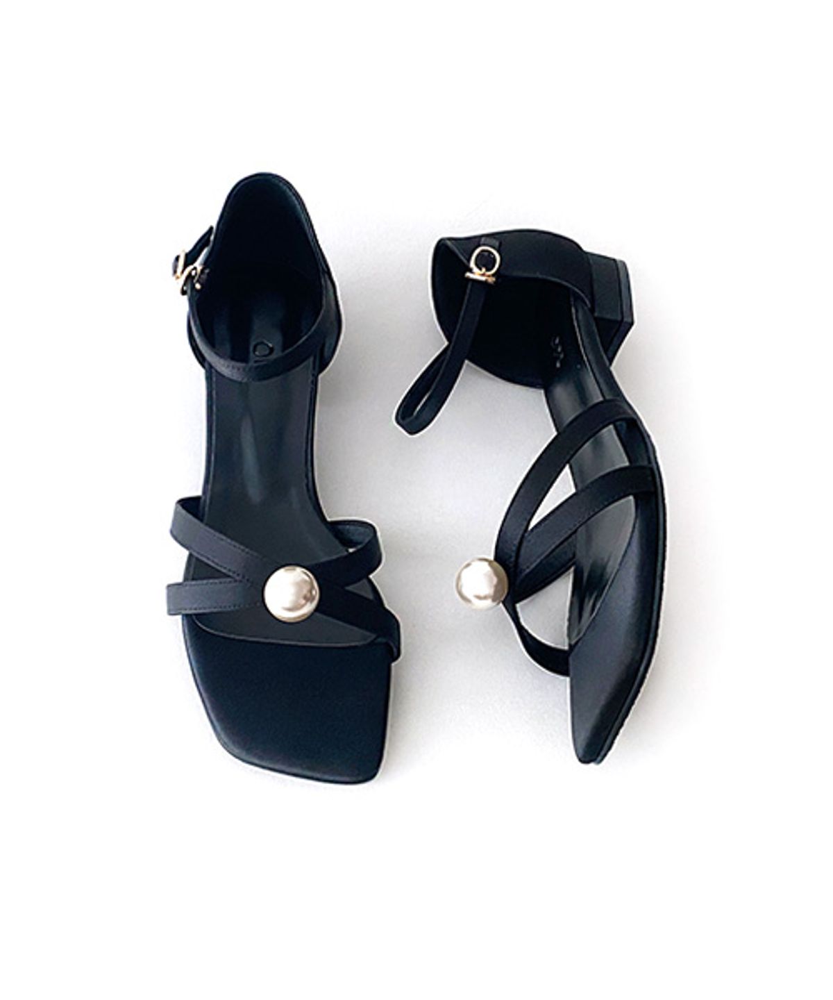 오드리(ODR) 엘라라 진주 샌들_Black 2/3/4/5cm ODR24056