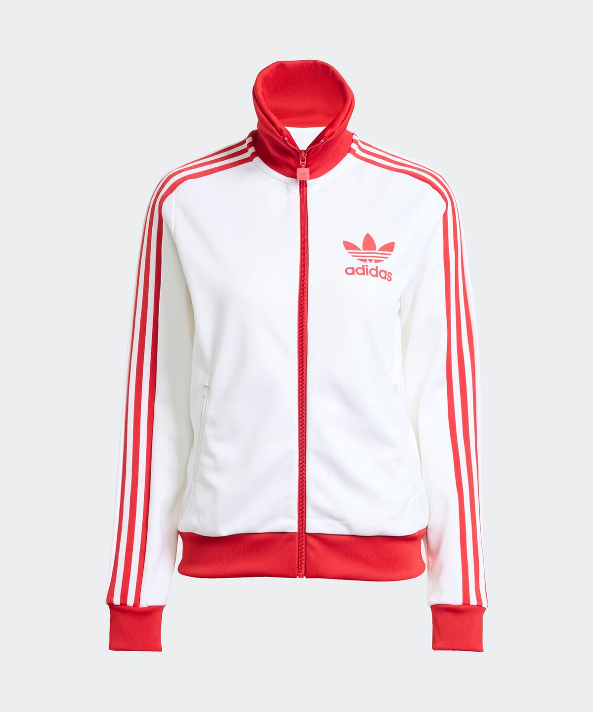 아디다스(ADIDAS) 베켄바우어 트랙탑 - 화이트:레드 / JX7849