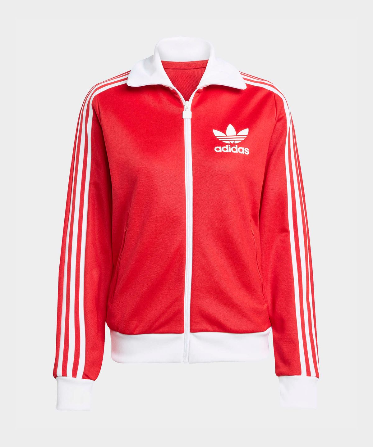 아디다스(ADIDAS) 베켄바우어 트랙탑 - 레드:화이트 / JX7850