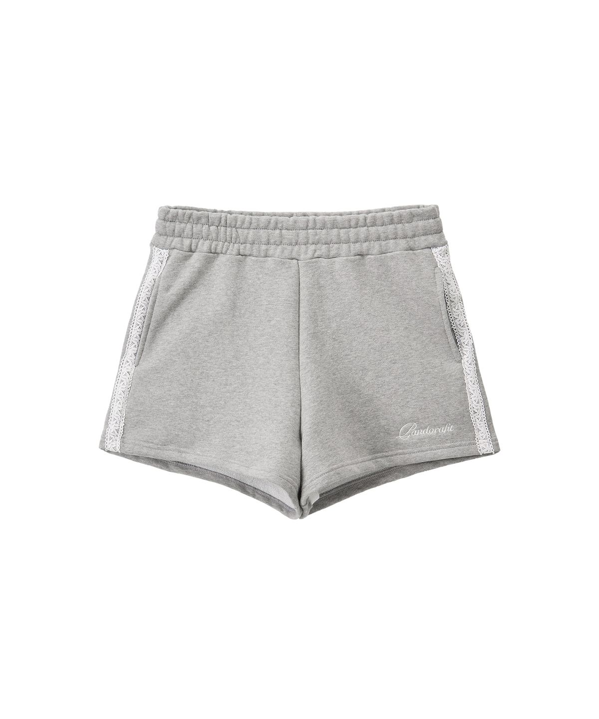 판도라핏(PANDORAFIT) Lace Sweat Half Pants (melange gray)
