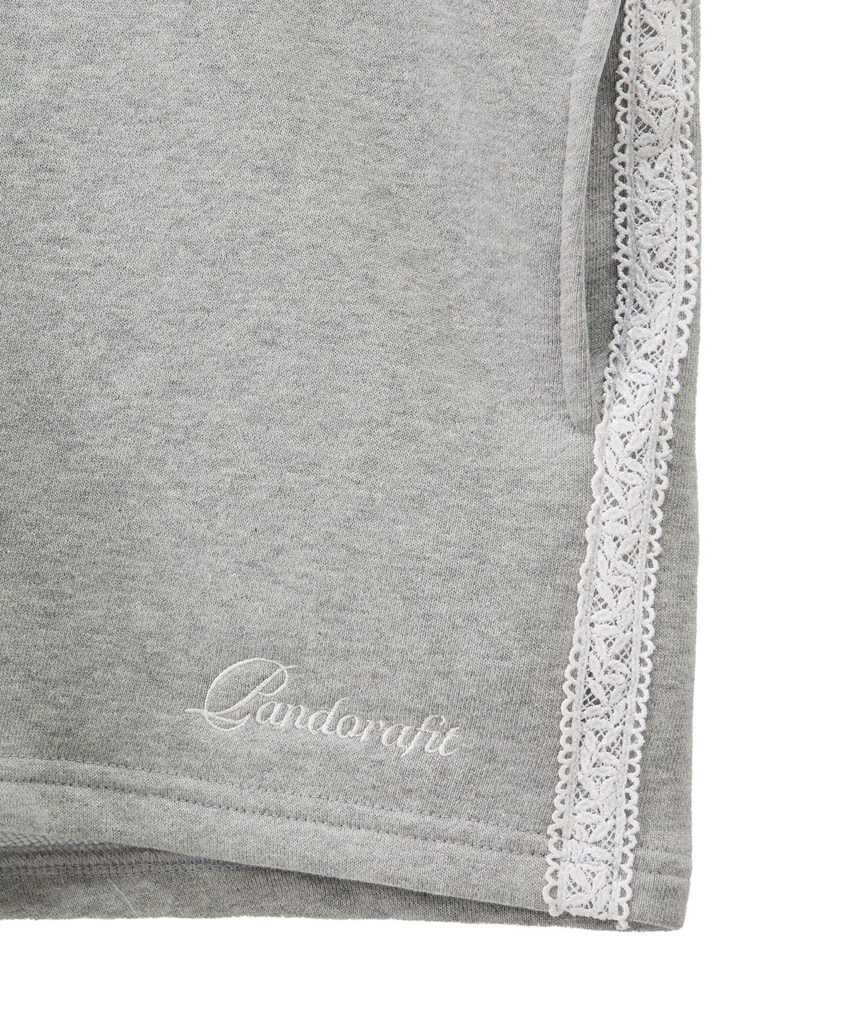 판도라핏(PANDORAFIT) Lace Sweat Half Pants (melange gray)