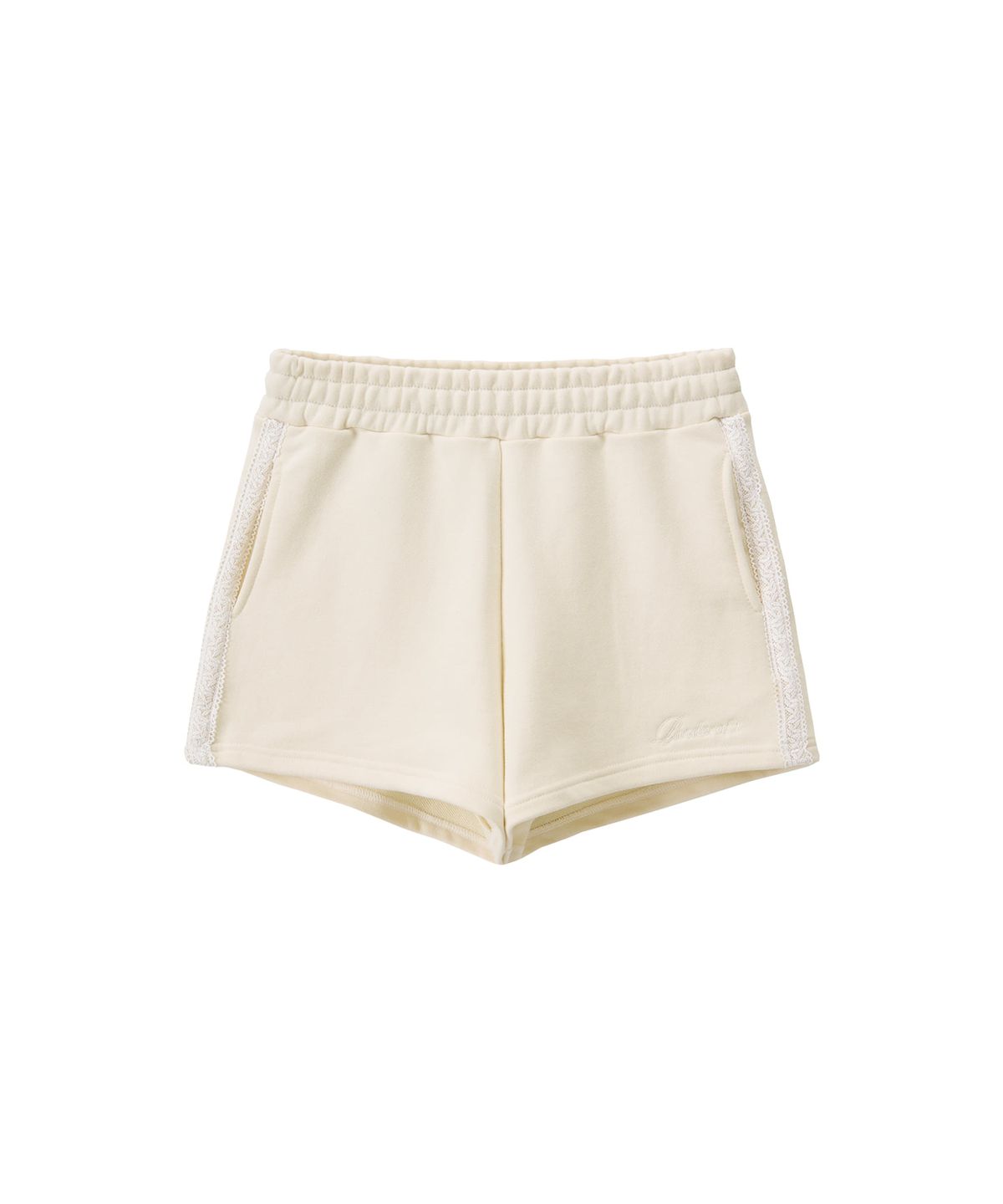 판도라핏(PANDORAFIT) Lace Sweat Half Pants (cream)