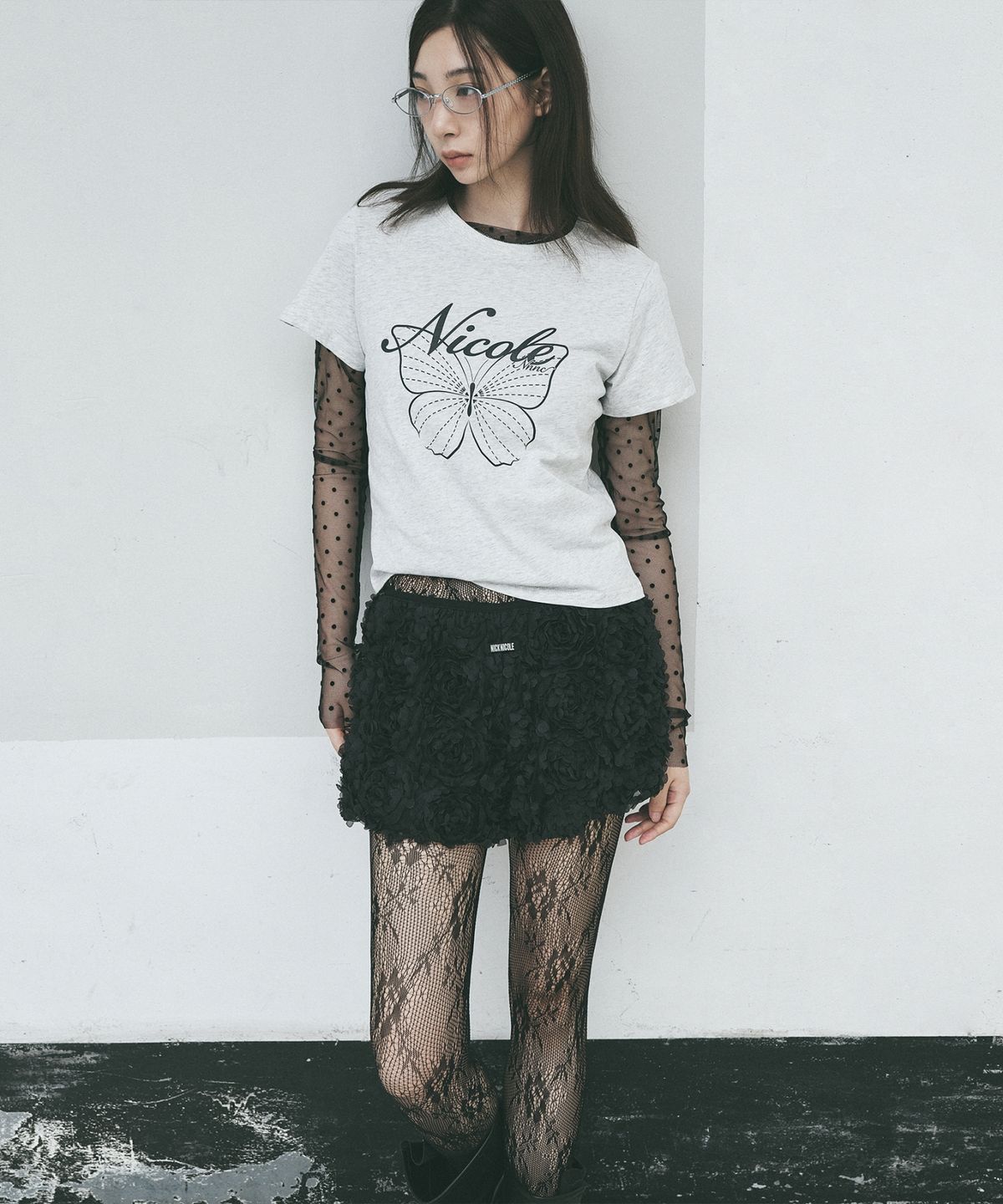 닉앤니콜(NICK&NICOLE) FLOWER MICRO SHORT PANTS_BLACK