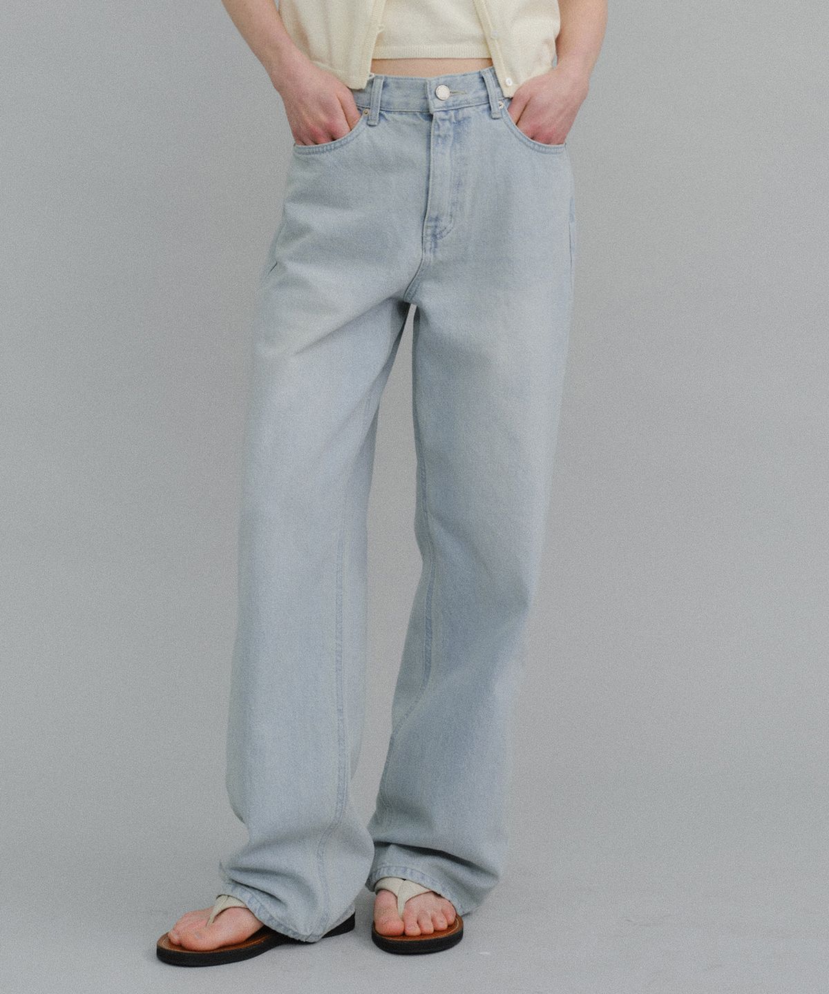 유라고(URAGO) Brooklyn wide denim pants