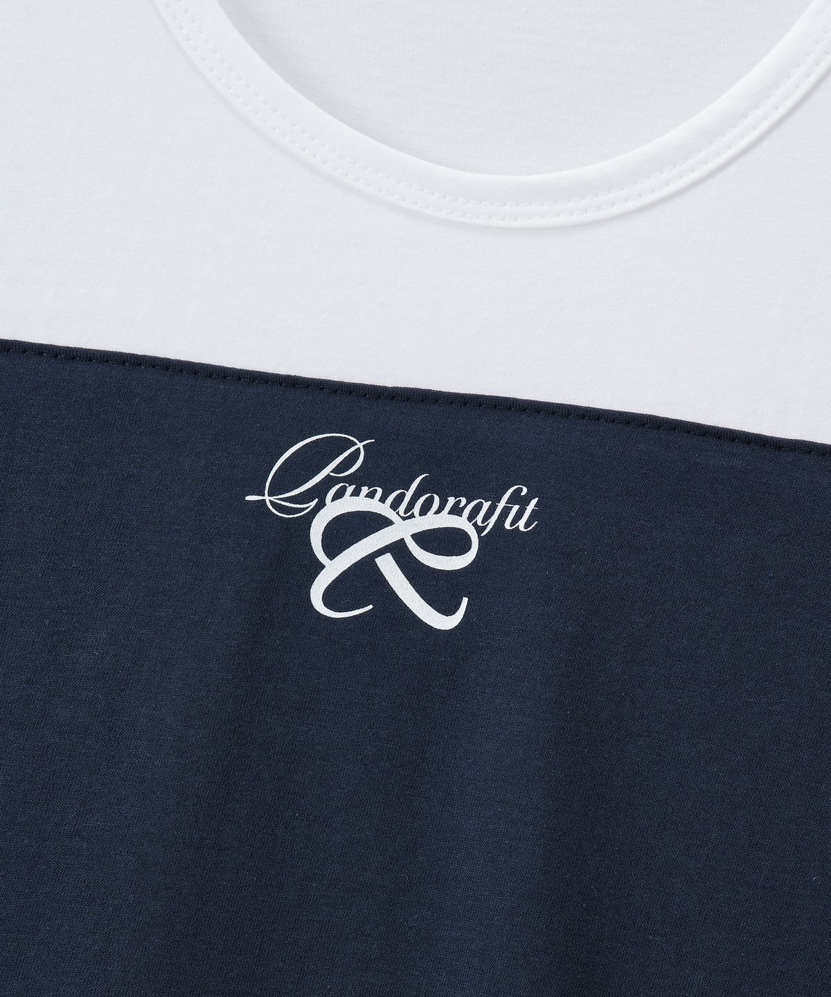 판도라핏(PANDORAFIT) Two-Tone Logo T-shirts (navy)