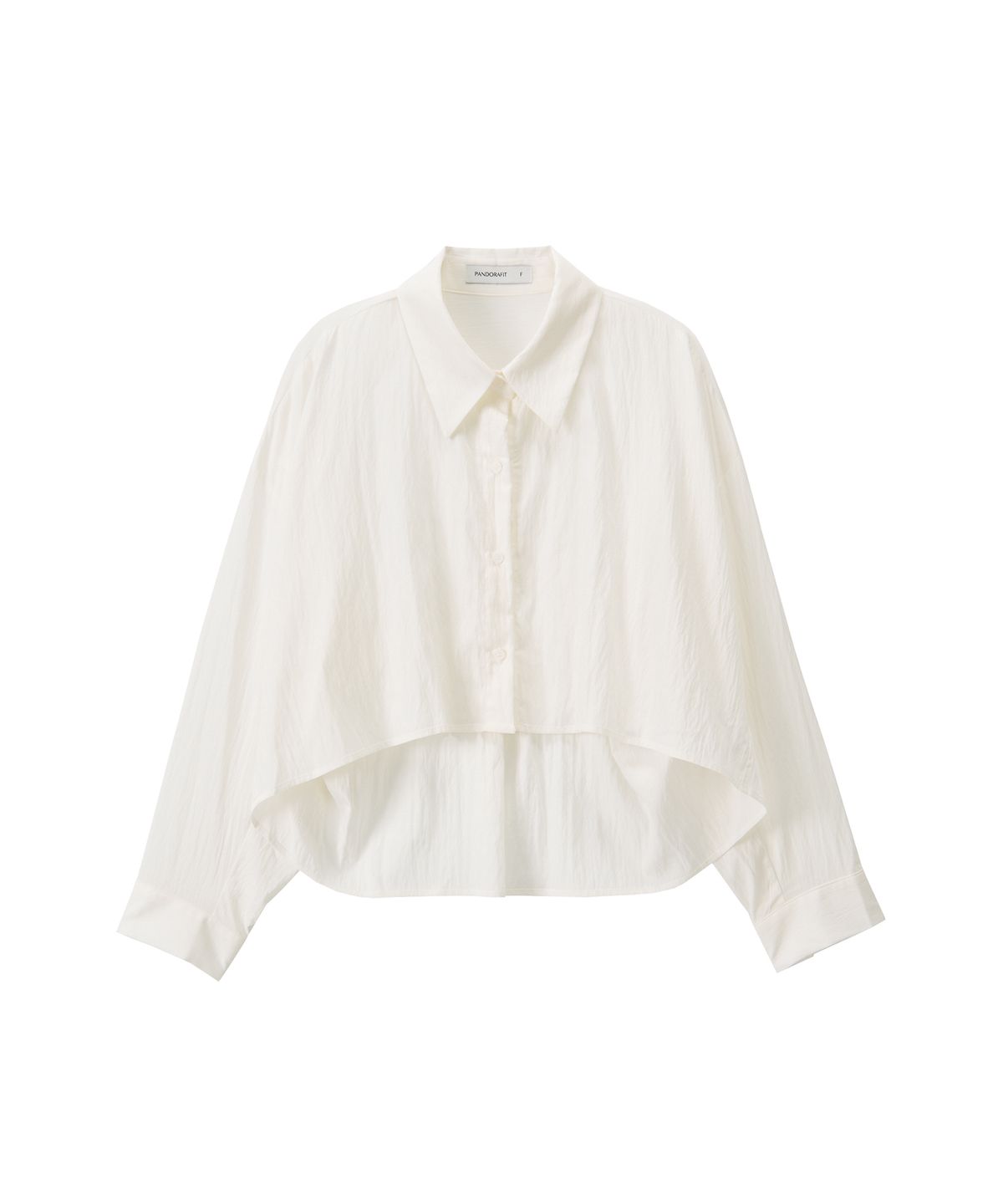 판도라핏(PANDORAFIT) Unbalance Crop Shirts (white)