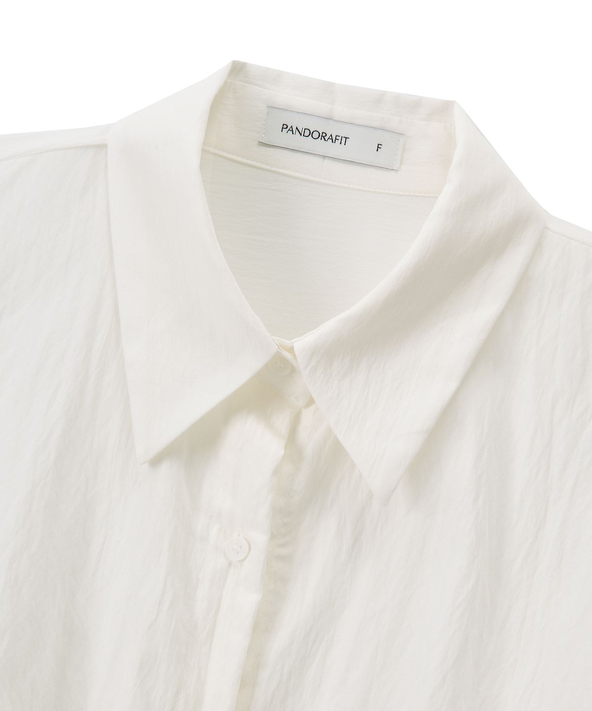 판도라핏(PANDORAFIT) Unbalance Crop Shirts (white)