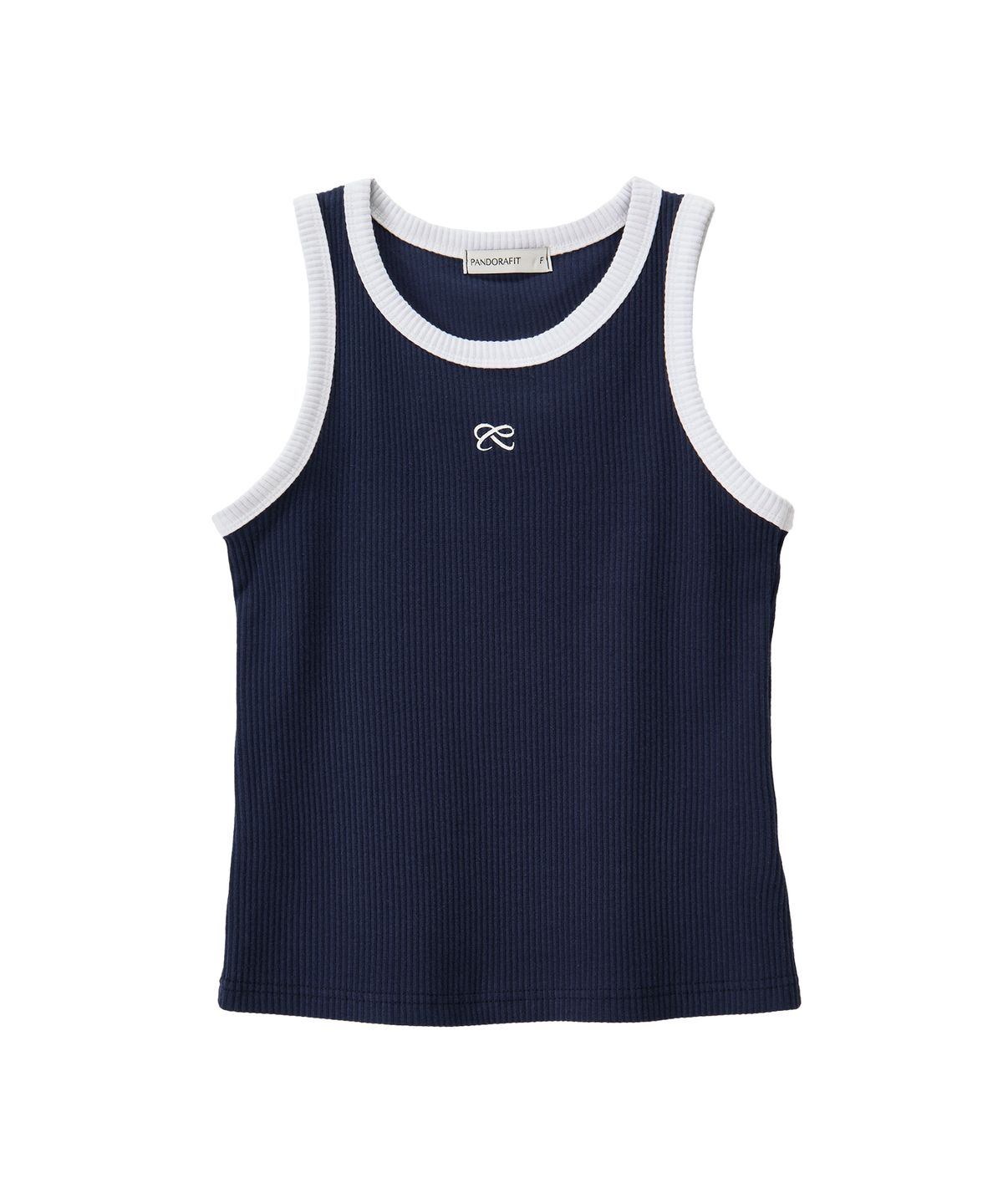 판도라핏(PANDORAFIT) Ribbed Contrast Sleeveless (navy)