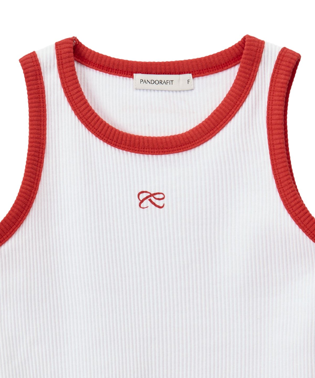판도라핏(PANDORAFIT) Ribbed Contrast Sleeveless (white)