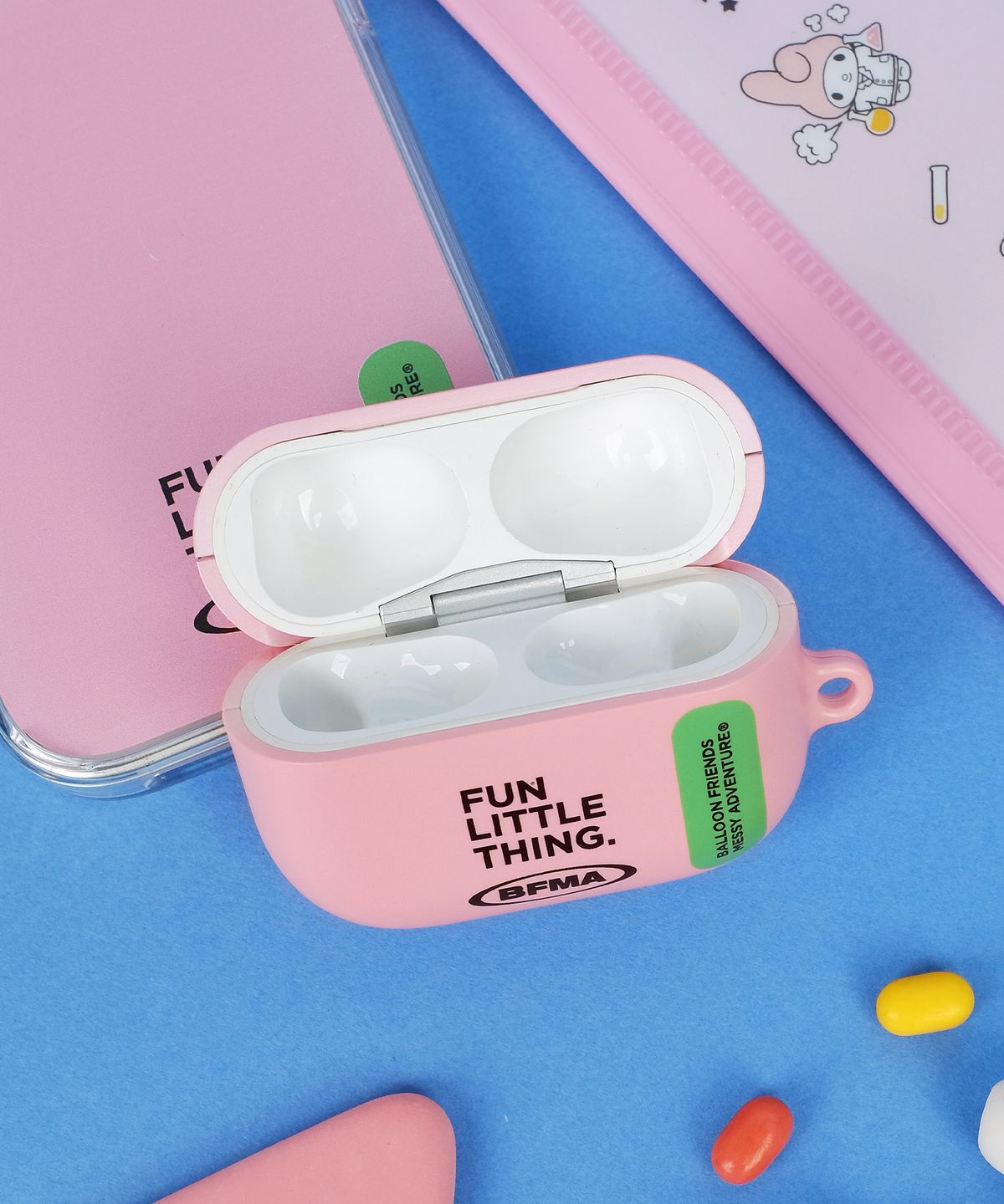 벌룬프렌즈(BALLOON FRIENDS) FLT 베이비핑크 무광 하드 에어팟 케이스