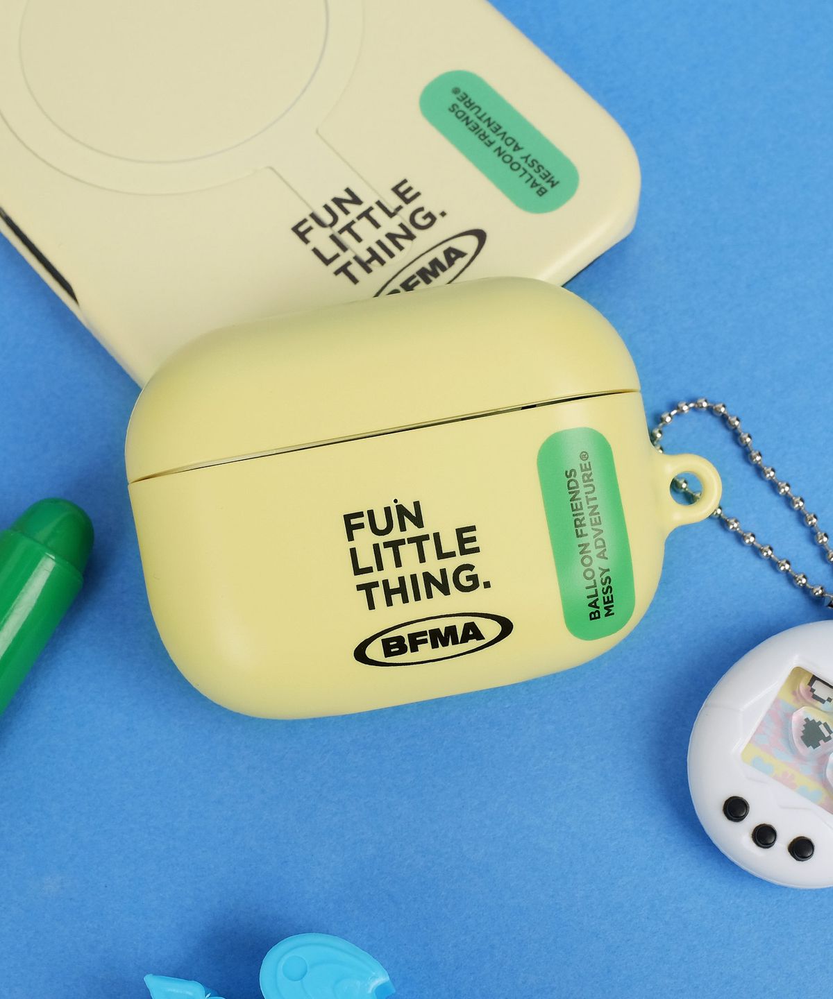 벌룬프렌즈(BALLOON FRIENDS) FLT 라이트옐로우 무광 하드 에어팟 케이스