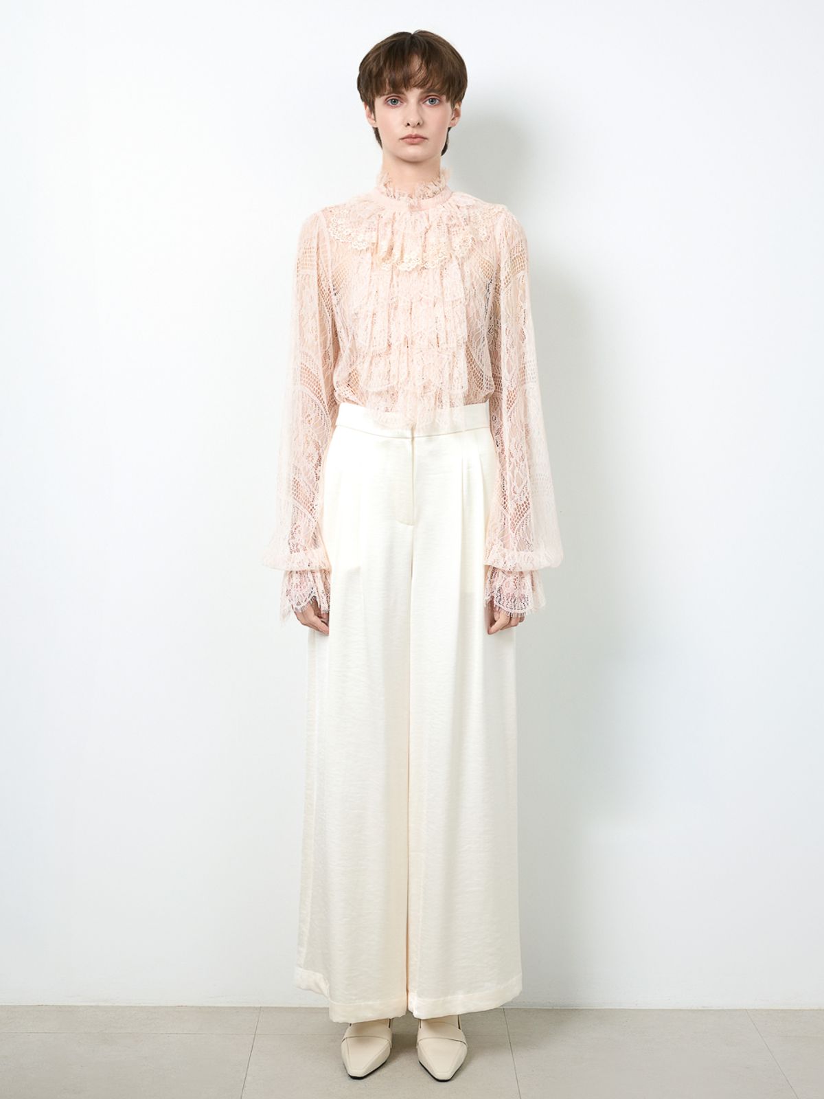 로에(LEAUET) Belle Cream Wide-leg Pants