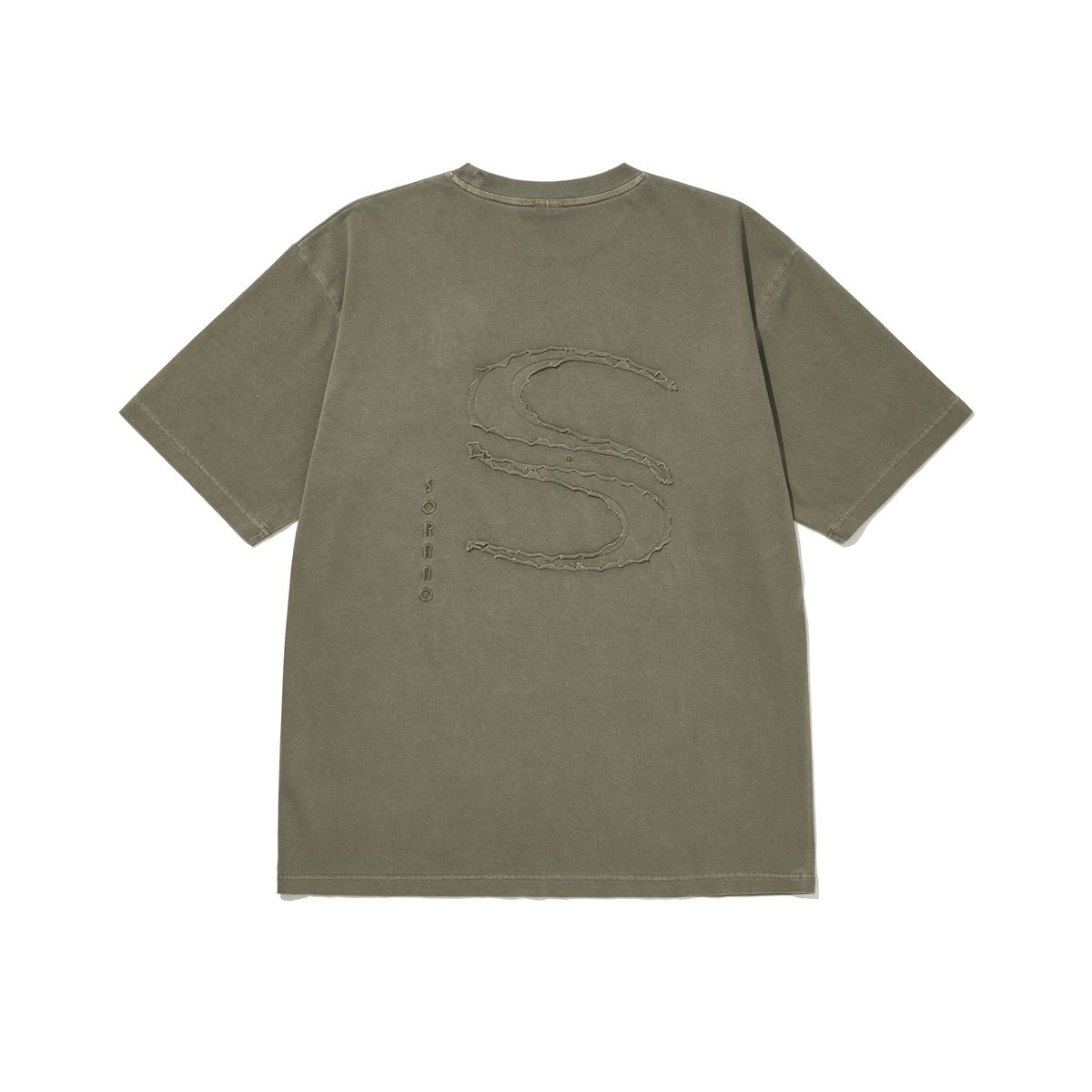 소라노(SORANO) SORANO APPLIQUE PIGMENT T-SHIRT [3Color]