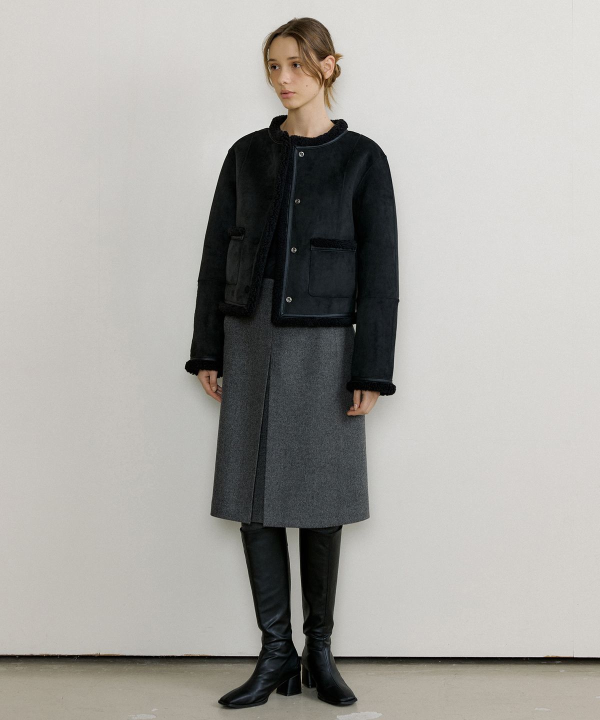 오떼뜨(OCTETTE) SHEARING REVERSIBLE JACKET_2COLOR