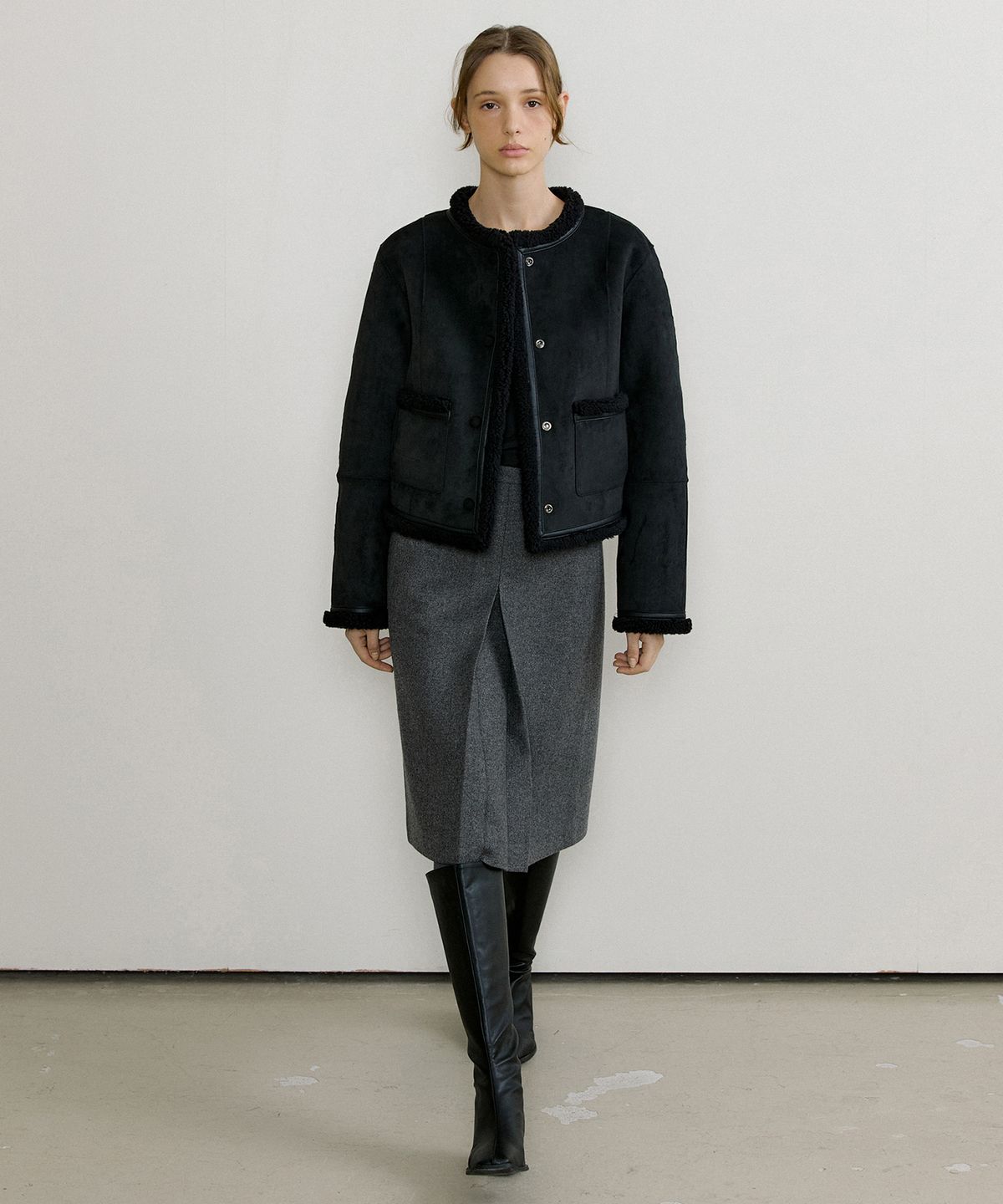 오떼뜨(OCTETTE) SHEARING REVERSIBLE JACKET_2COLOR