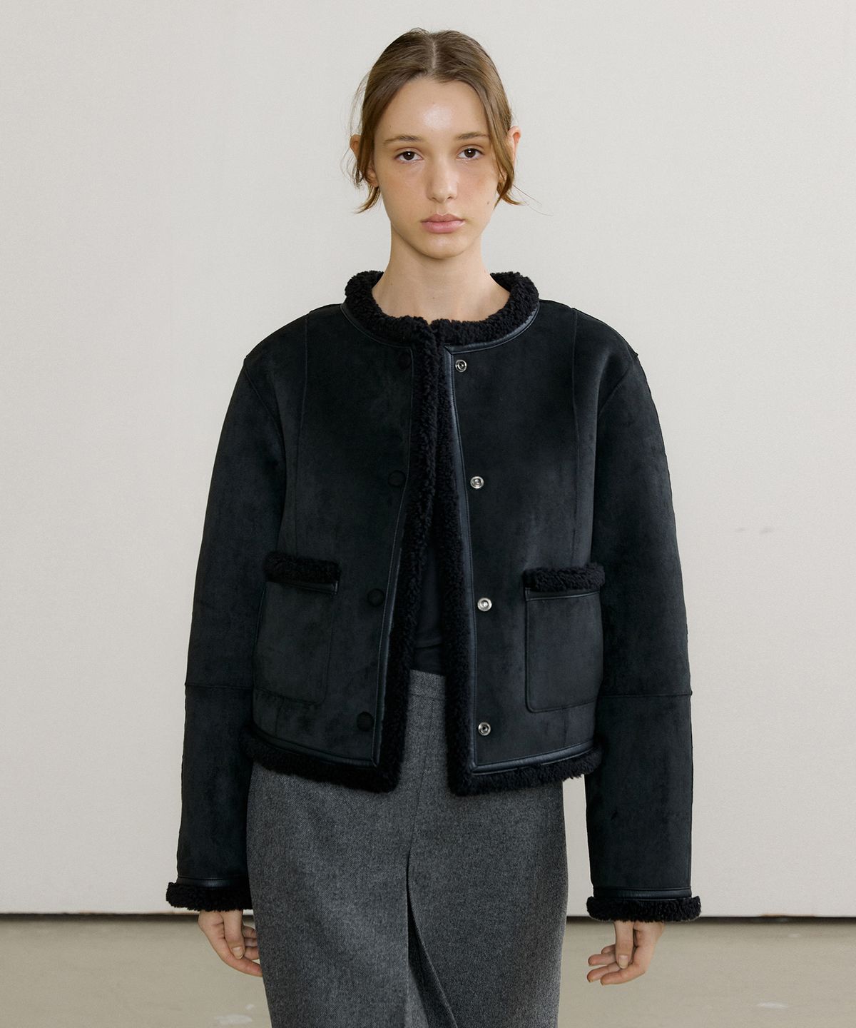 오떼뜨(OCTETTE) SHEARING REVERSIBLE JACKET_2COLOR