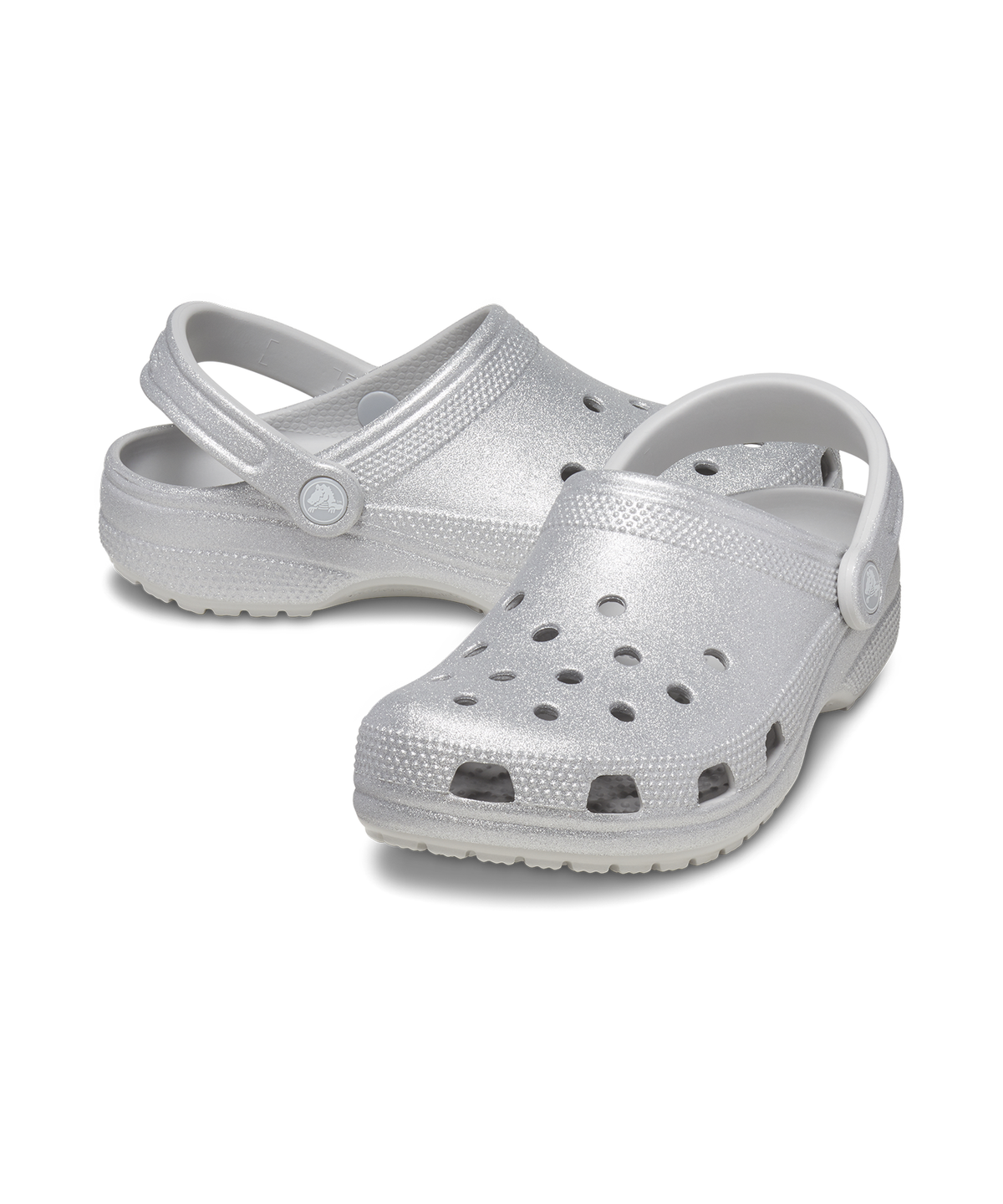 크록스(CROCS) 클래식 글리터 클로그 - 실버 글리터 / 205942-0IC