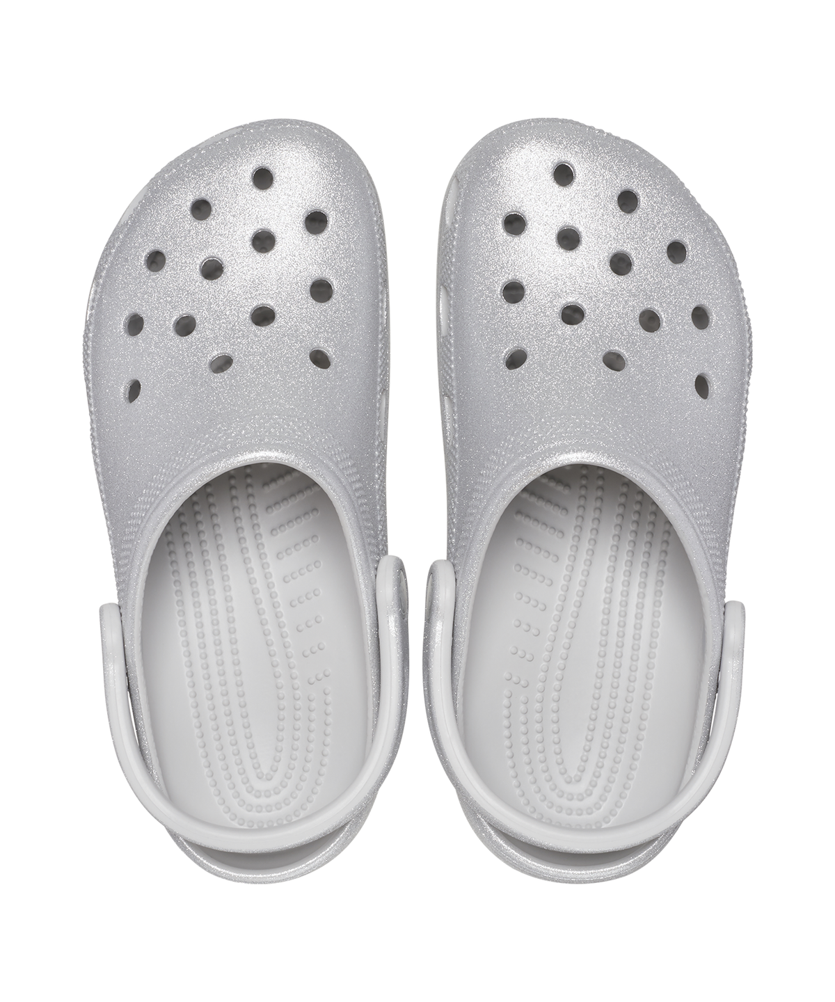 크록스(CROCS) 클래식 글리터 클로그 - 실버 글리터 / 205942-0IC