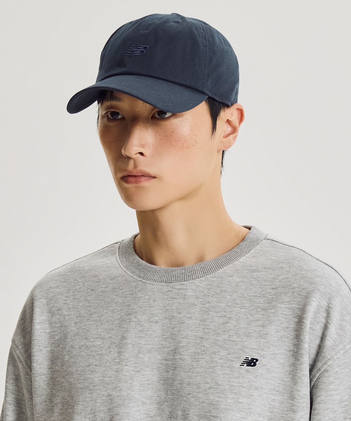 뉴발란스(NEW BALANCE) NBGDGF1105 / 플라잉 로고 코튼 볼캡(+SIZE) (NAVY)