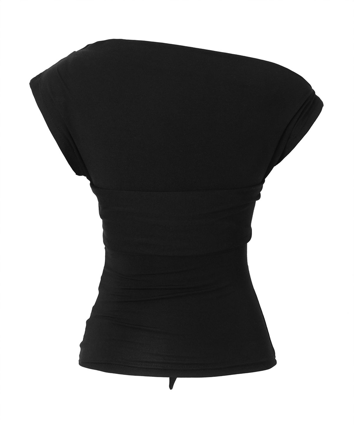 이네기(INEGI) Drape Flow Tie Top (black)
