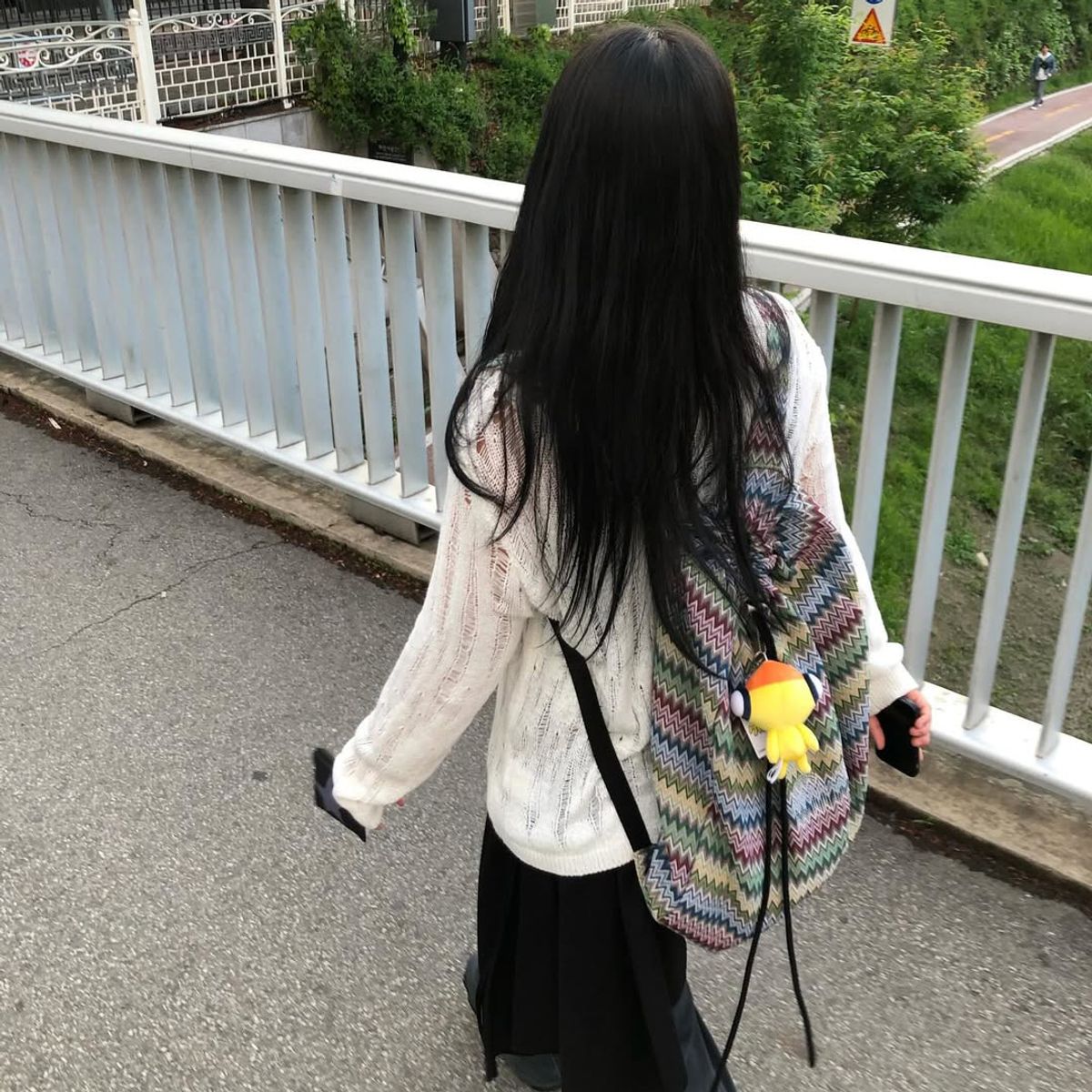 낫뉴(NOT NEW) Pattern Duffle Bag Zigzag