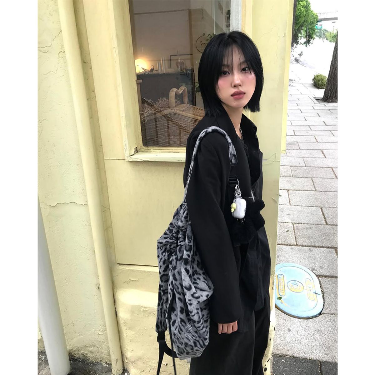 낫뉴(NOT NEW) Pattern Duffle Bag Black