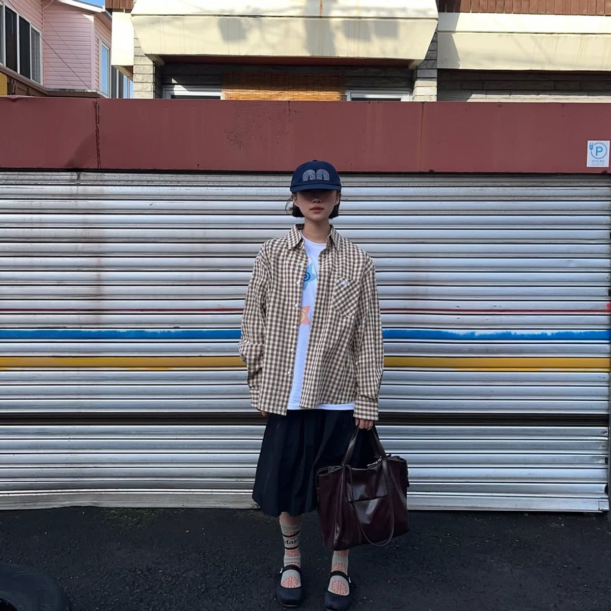 낫뉴(NOT NEW) Check nn Shirts Brown