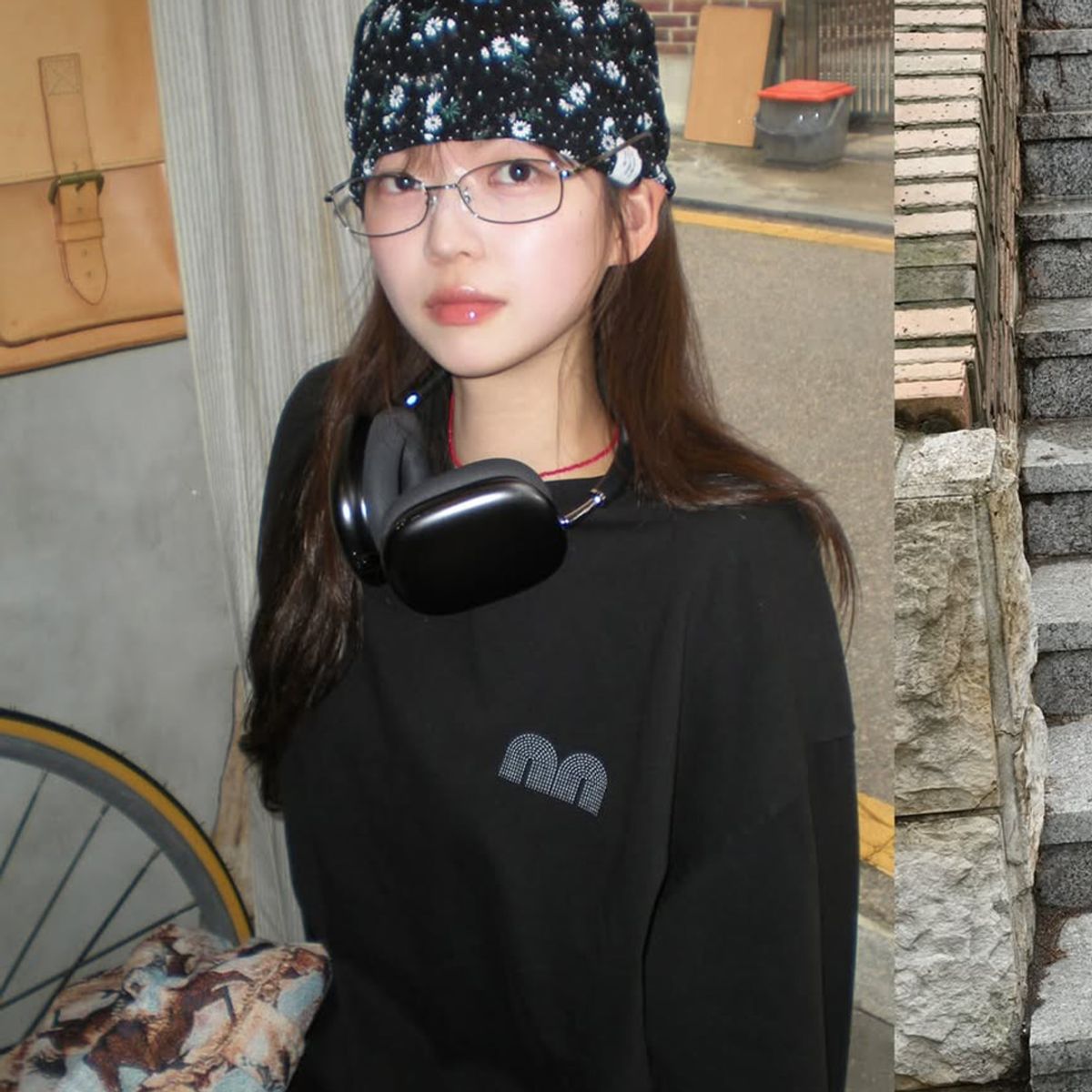 낫뉴(NOT NEW) Basic nn LS T-Shirt Washed Black
