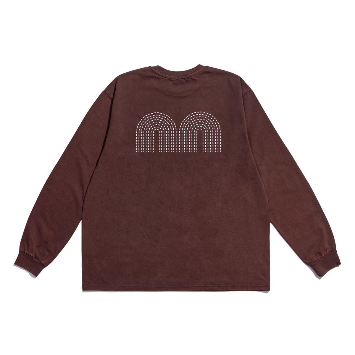 낫뉴(NOT NEW) Basic nn LS T-Shirt Washed Brown
