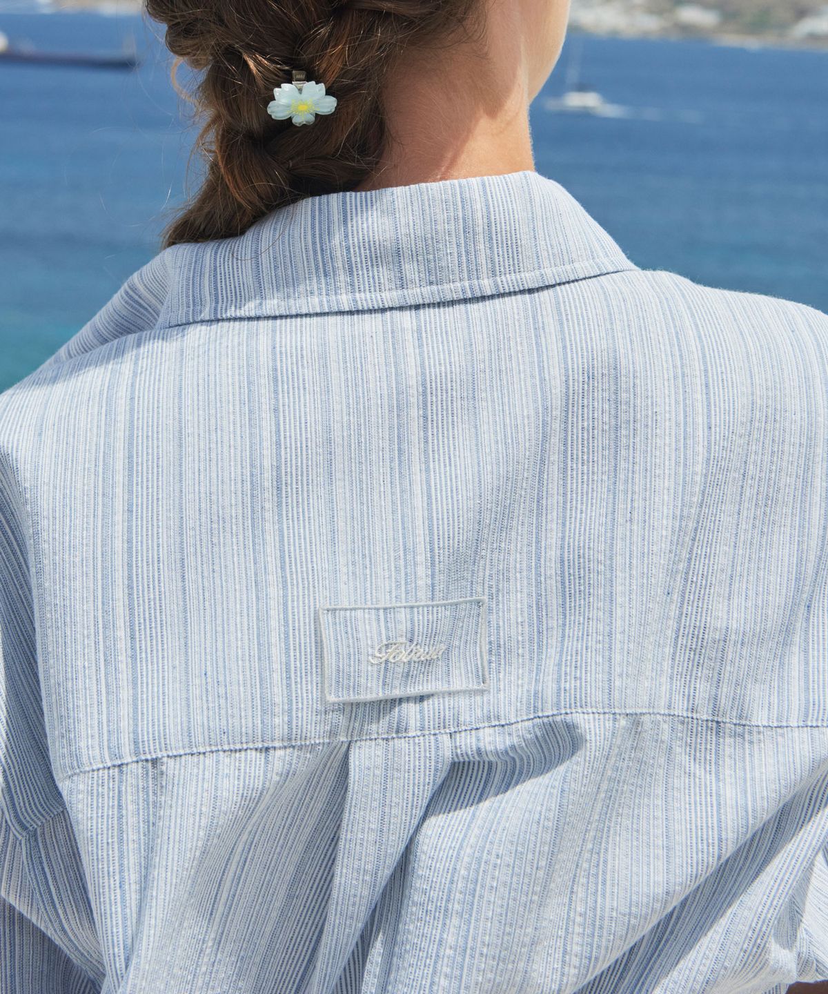 폴뉴아(FOLNUA) MARIS OVER FIT SHORT SHIRT (BLUE)