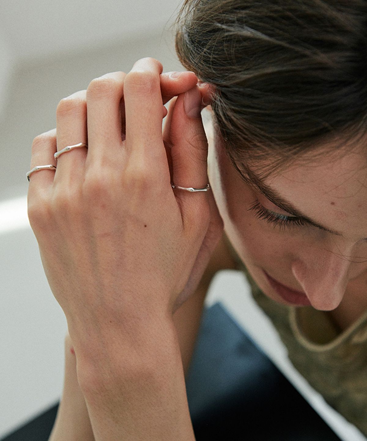 베흐트(VERTE) [925 silver] Cinq.silver.229 / brin layered ring