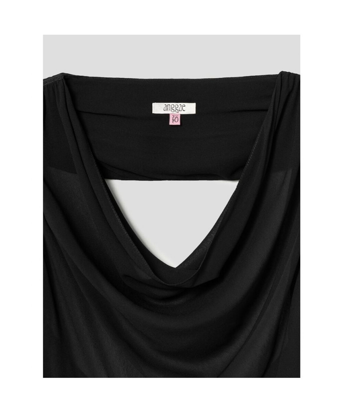 앙개(ANGGAE) Halter Neck Blouse  Black