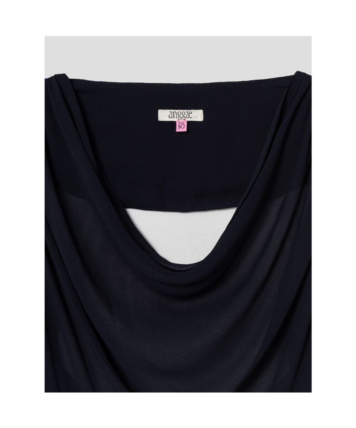 앙개(ANGGAE) Halter Neck Blouse  Navy